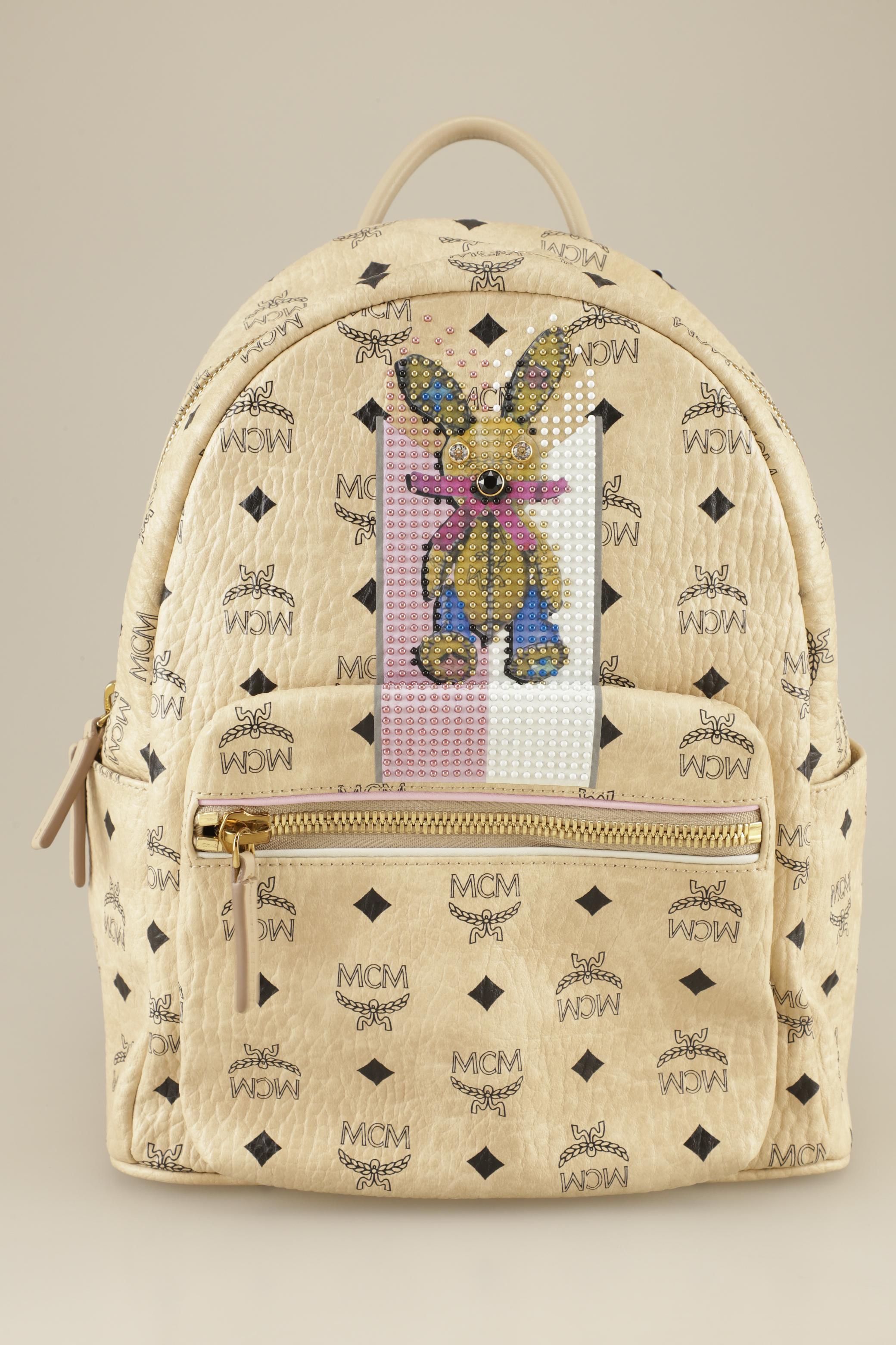 

MCM Damen Rucksack, beige, Gr.