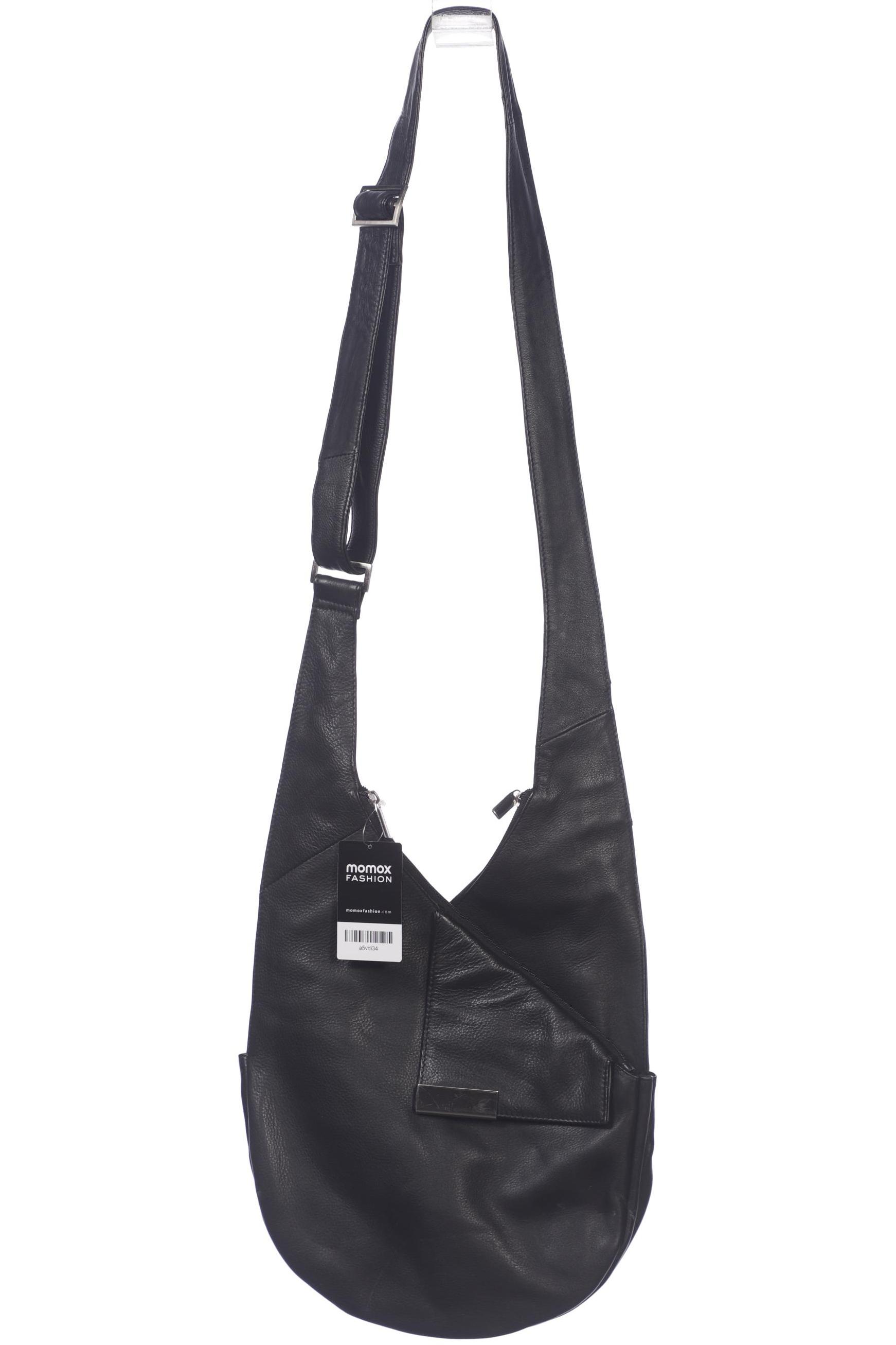 

Merlin Lederwerkstatt Damen Handtasche, schwarz, Gr.