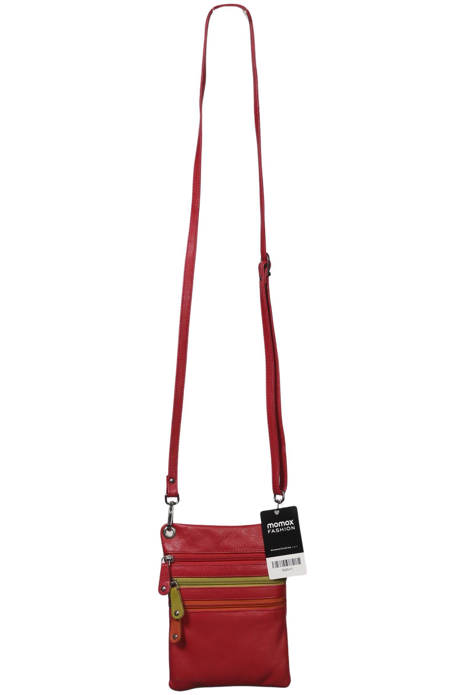 

Merlin Lederwerkstatt Damen Handtasche, rot, Gr.