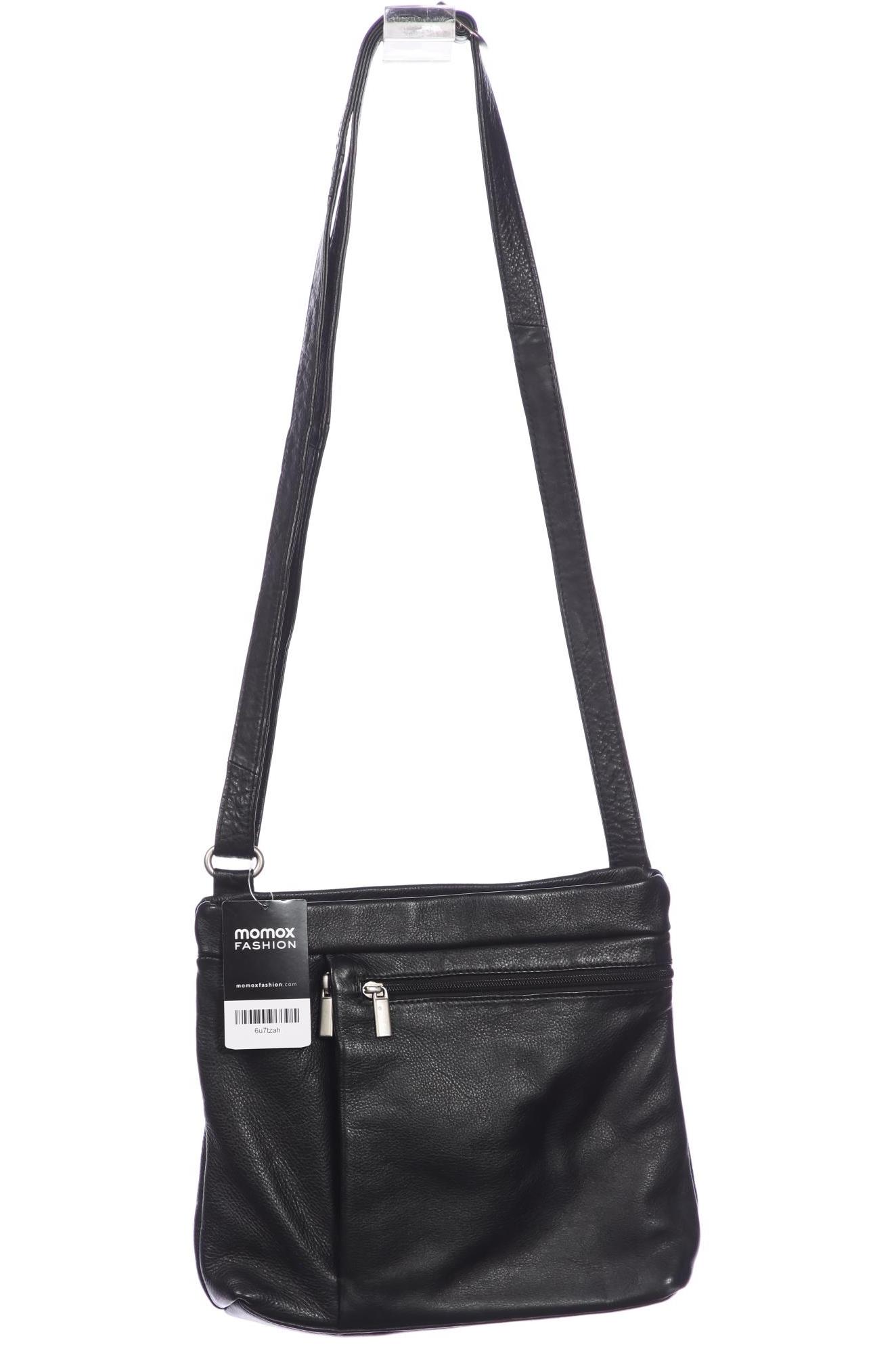 

Merlin Lederwerkstatt Damen Handtasche, schwarz, Gr.