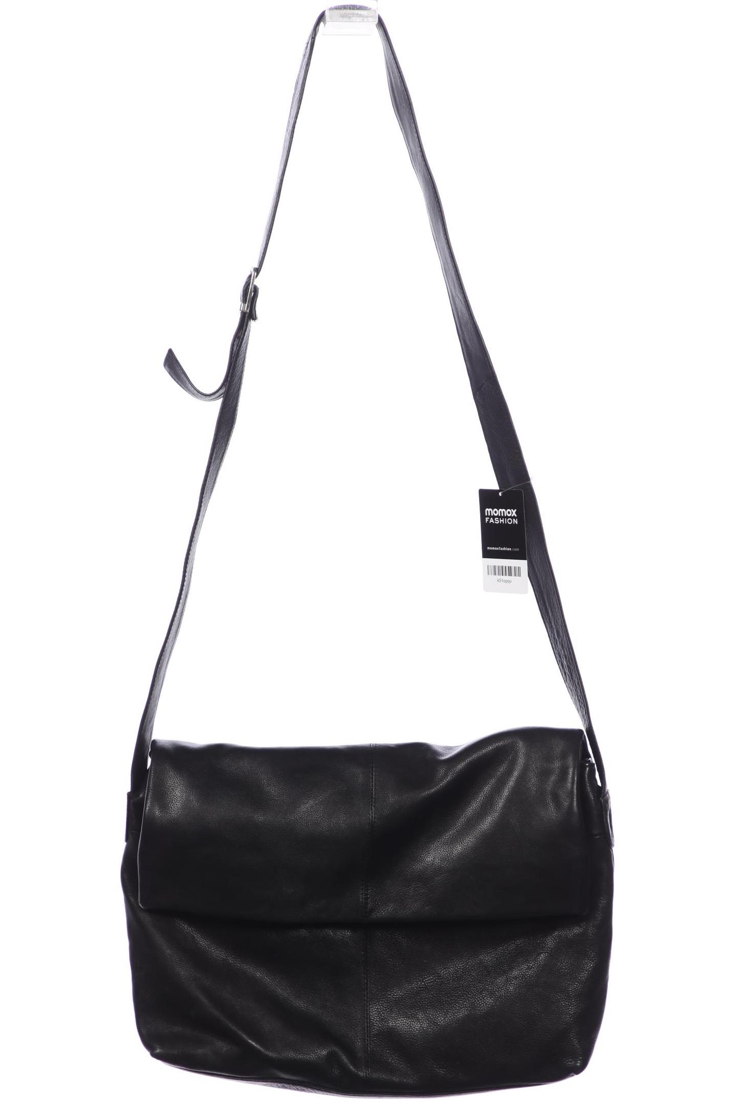 

Merlin Lederwerkstatt Damen Handtasche, schwarz, Gr.