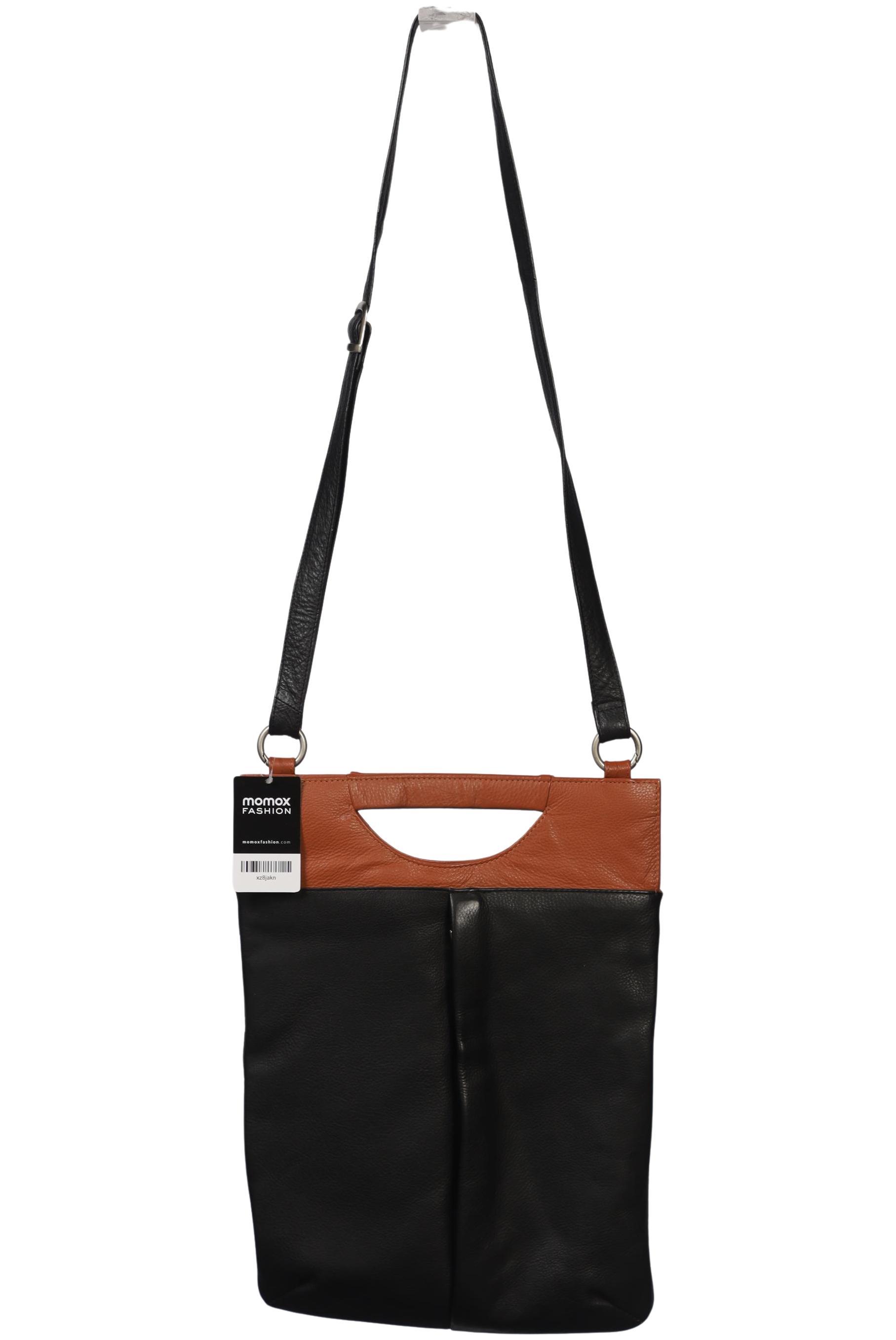 

Merlin Lederwerkstatt Damen Handtasche, schwarz, Gr.