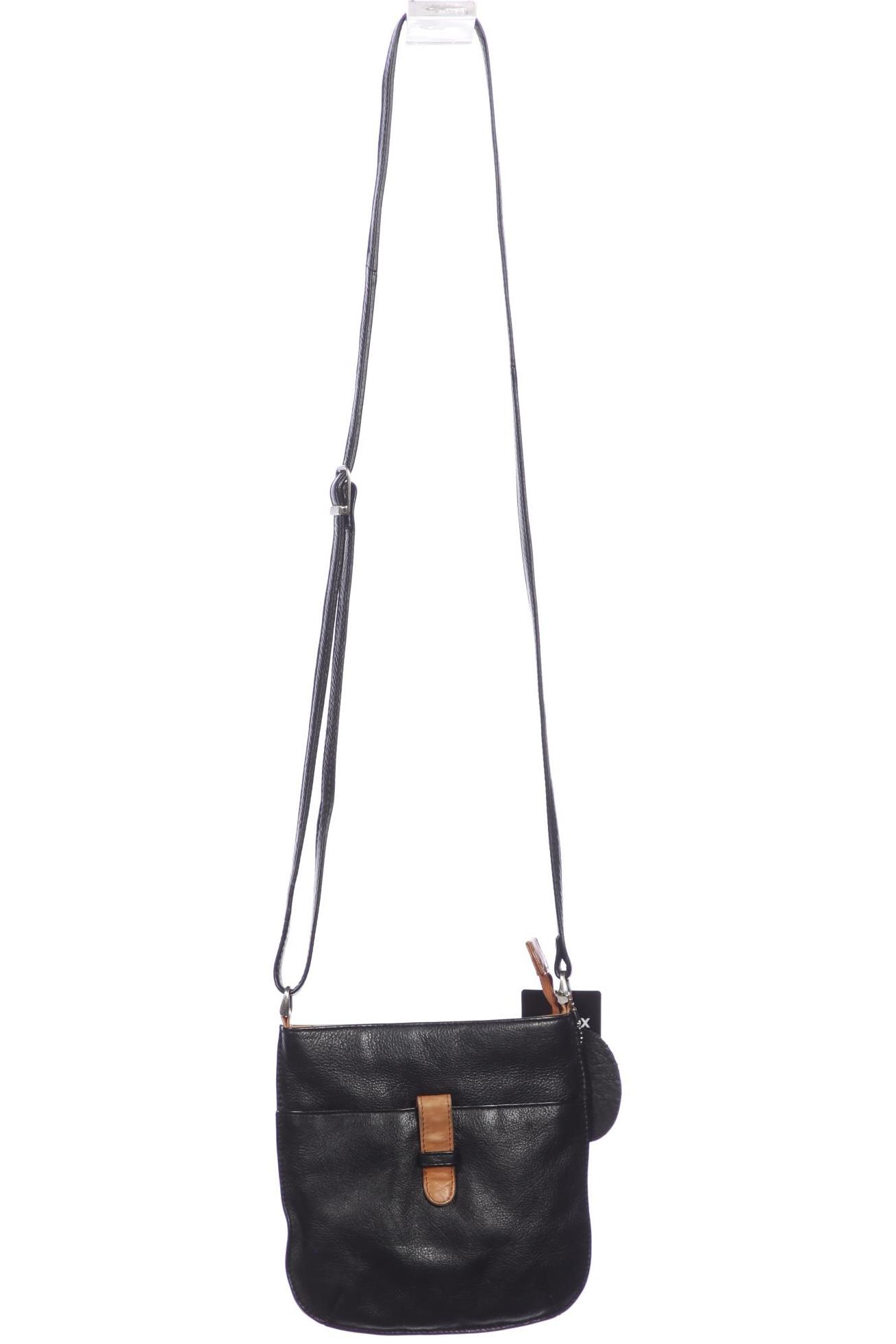 

Merlin Lederwerkstatt Damen Handtasche, schwarz, Gr.