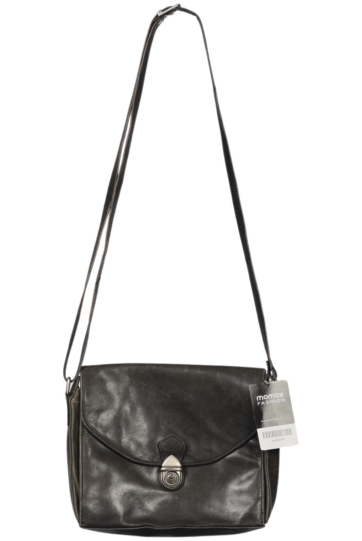 

Merlin Lederwerkstatt Damen Handtasche, schwarz, Gr.