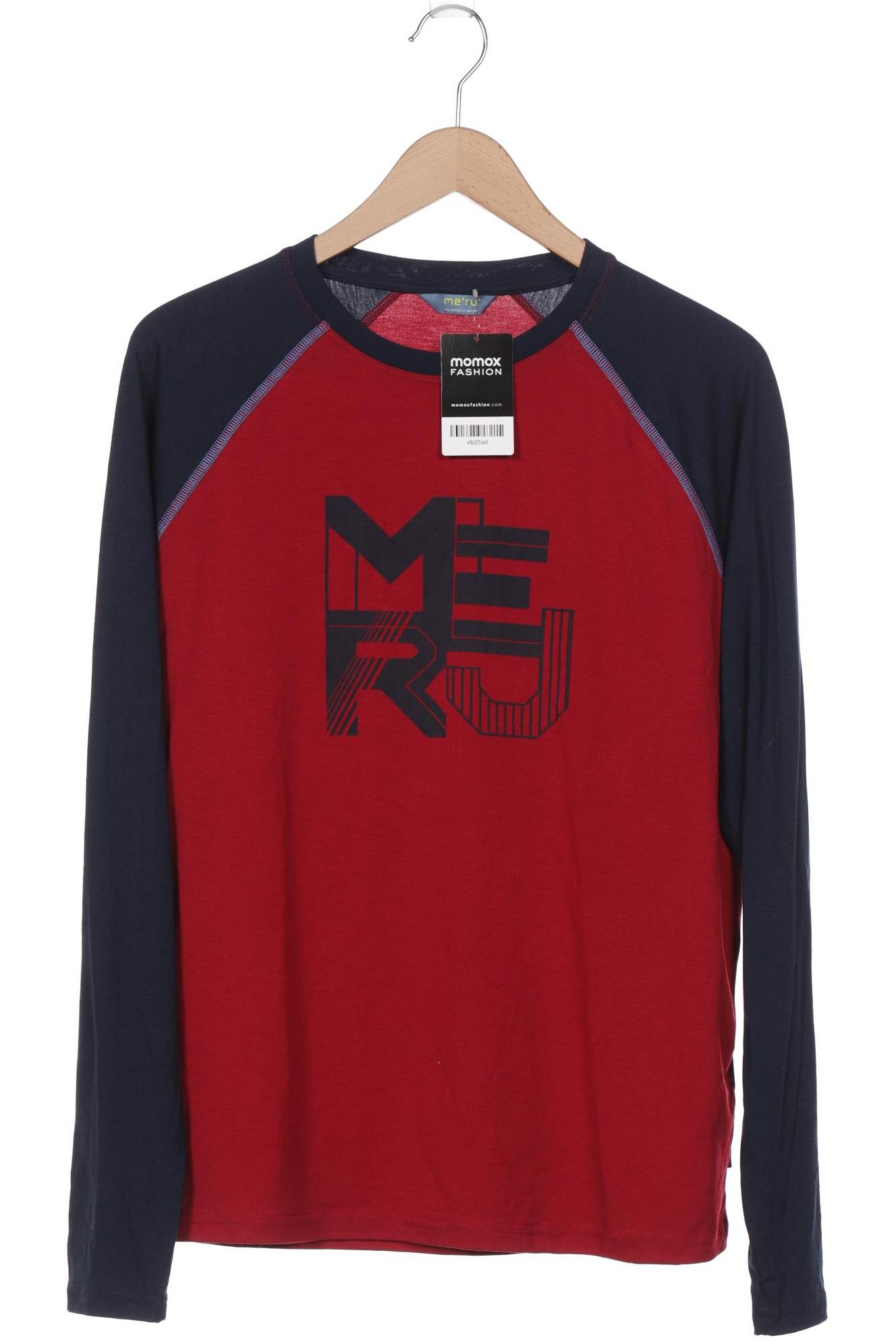 

meru Herren Langarmshirt, bordeaux