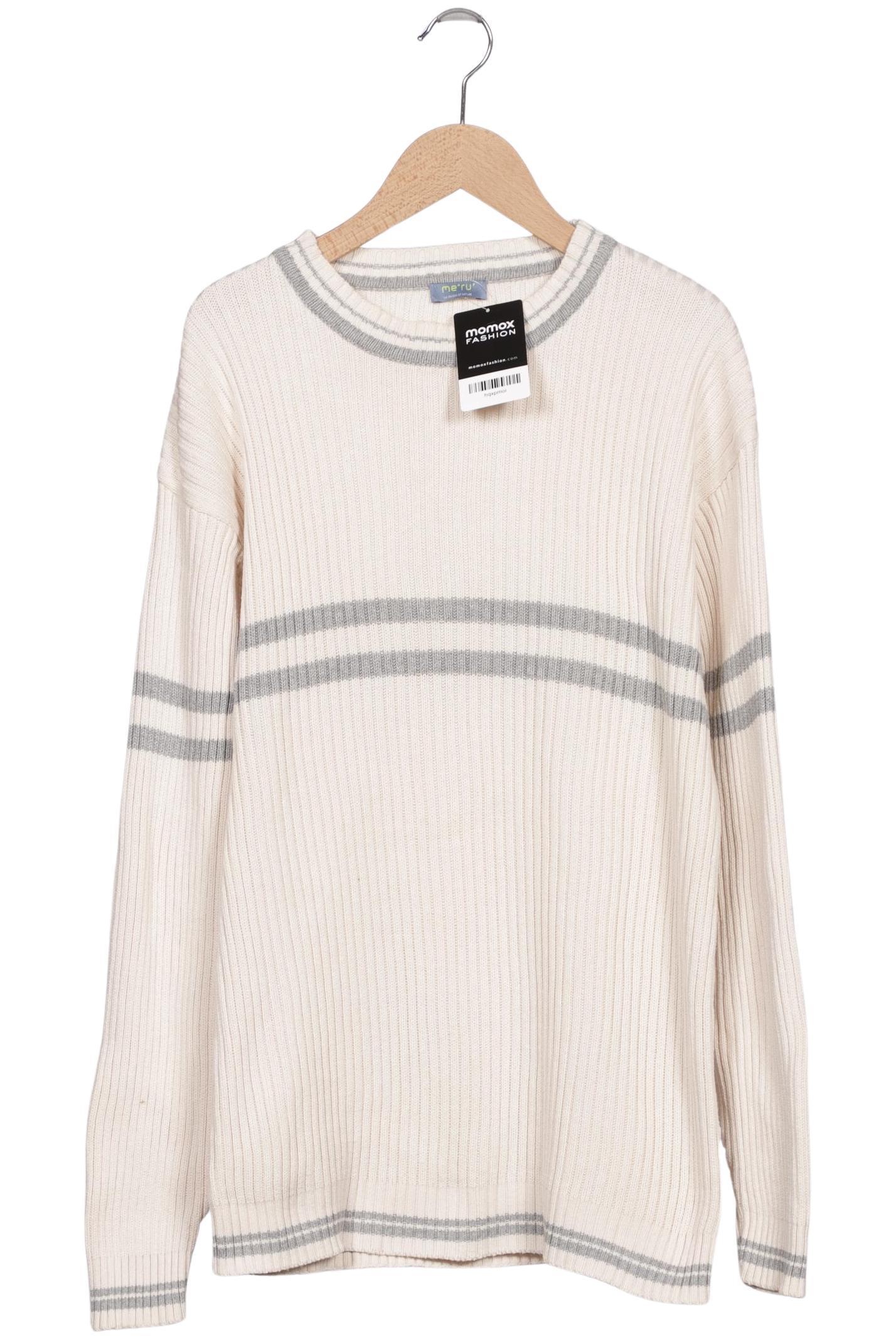 

meru Herren Pullover, weiß, Gr. 48