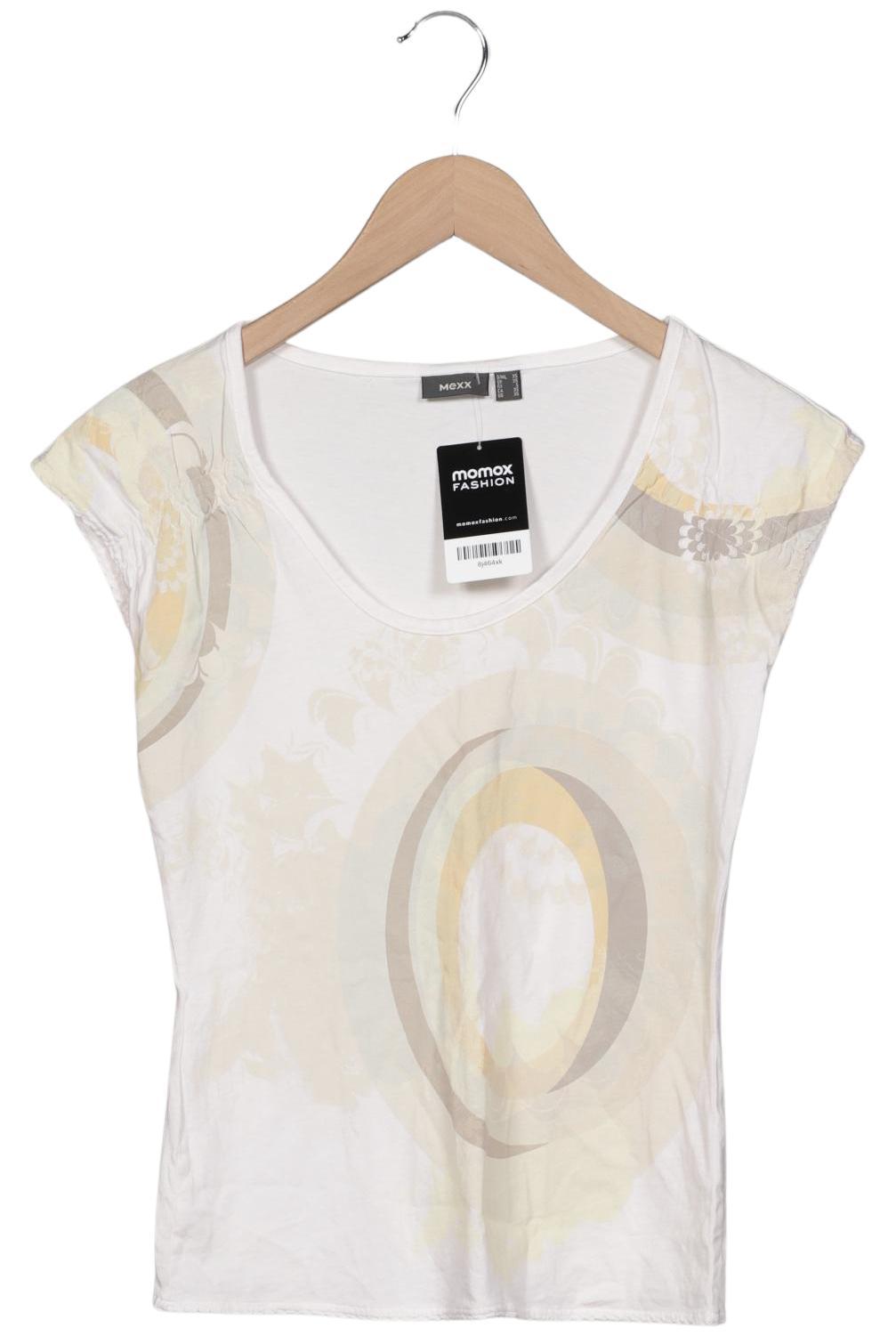 

Mexx Damen T-Shirt, cremeweiß, Gr. 34
