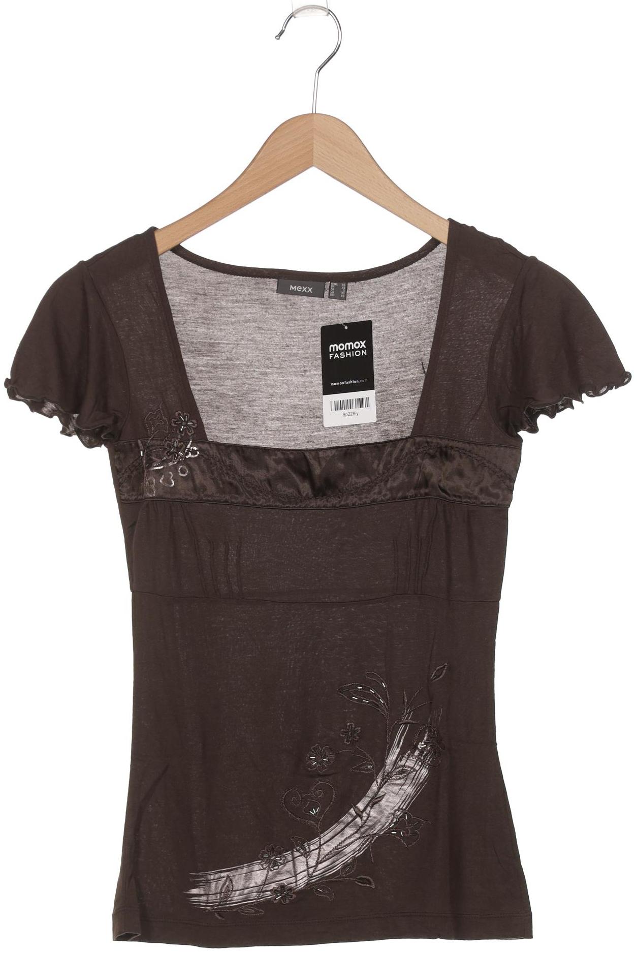 

Mexx Damen T-Shirt, braun, Gr. 34