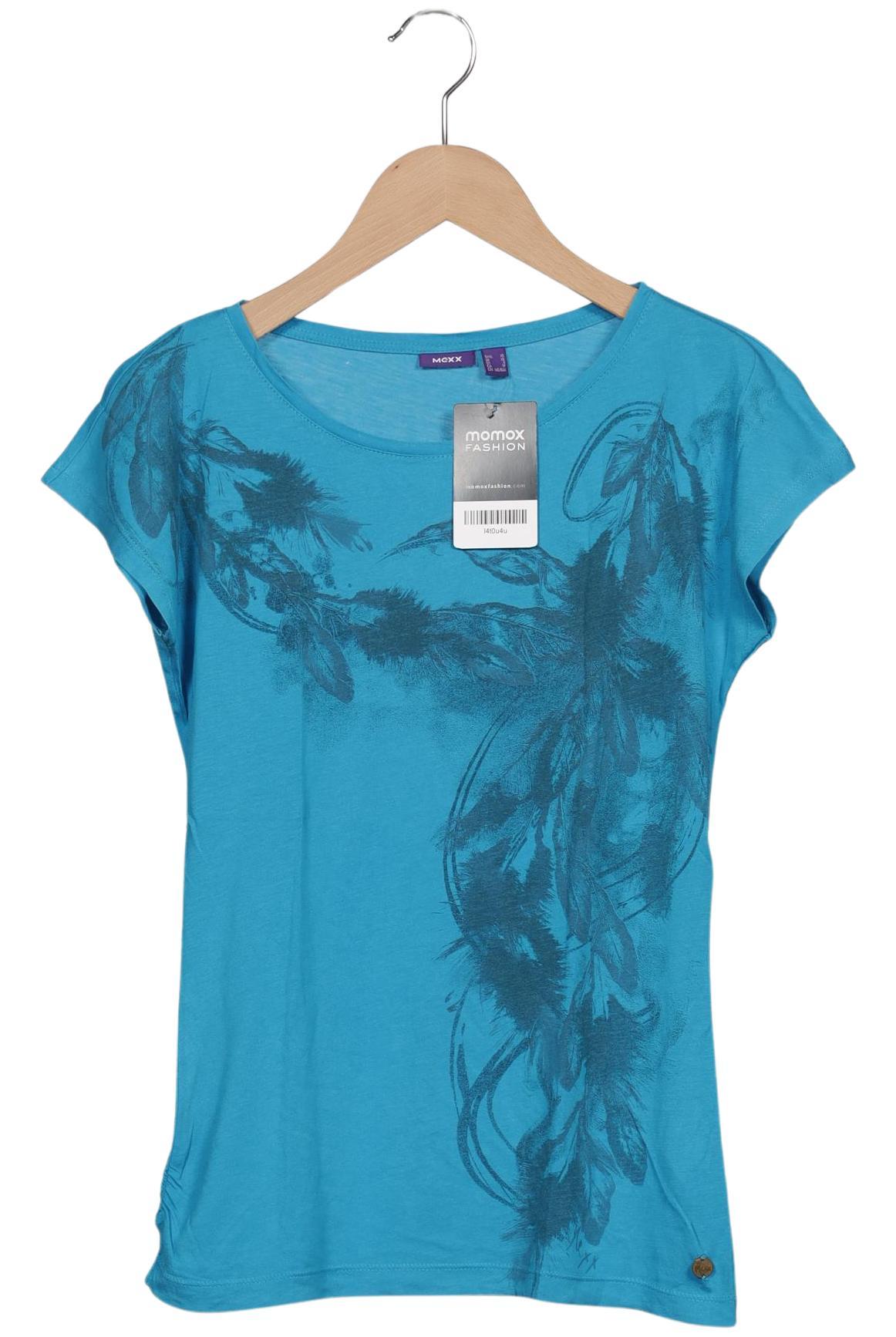 

Mexx Damen T-Shirt, blau, Gr. 34