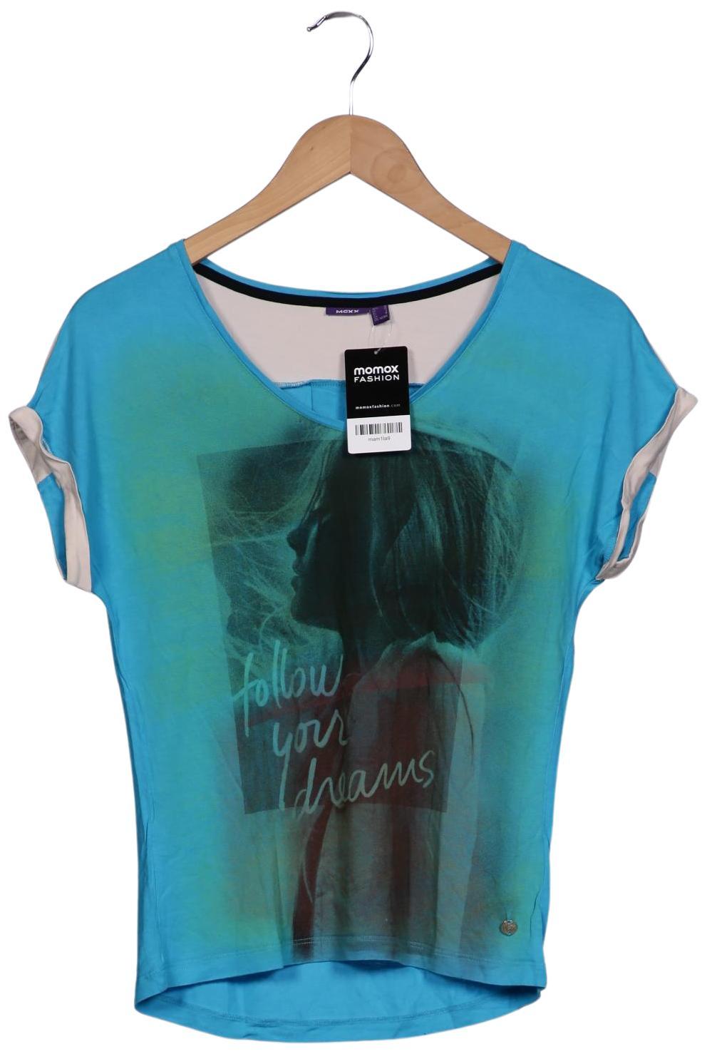 

Mexx Damen T-Shirt, blau, Gr. 34