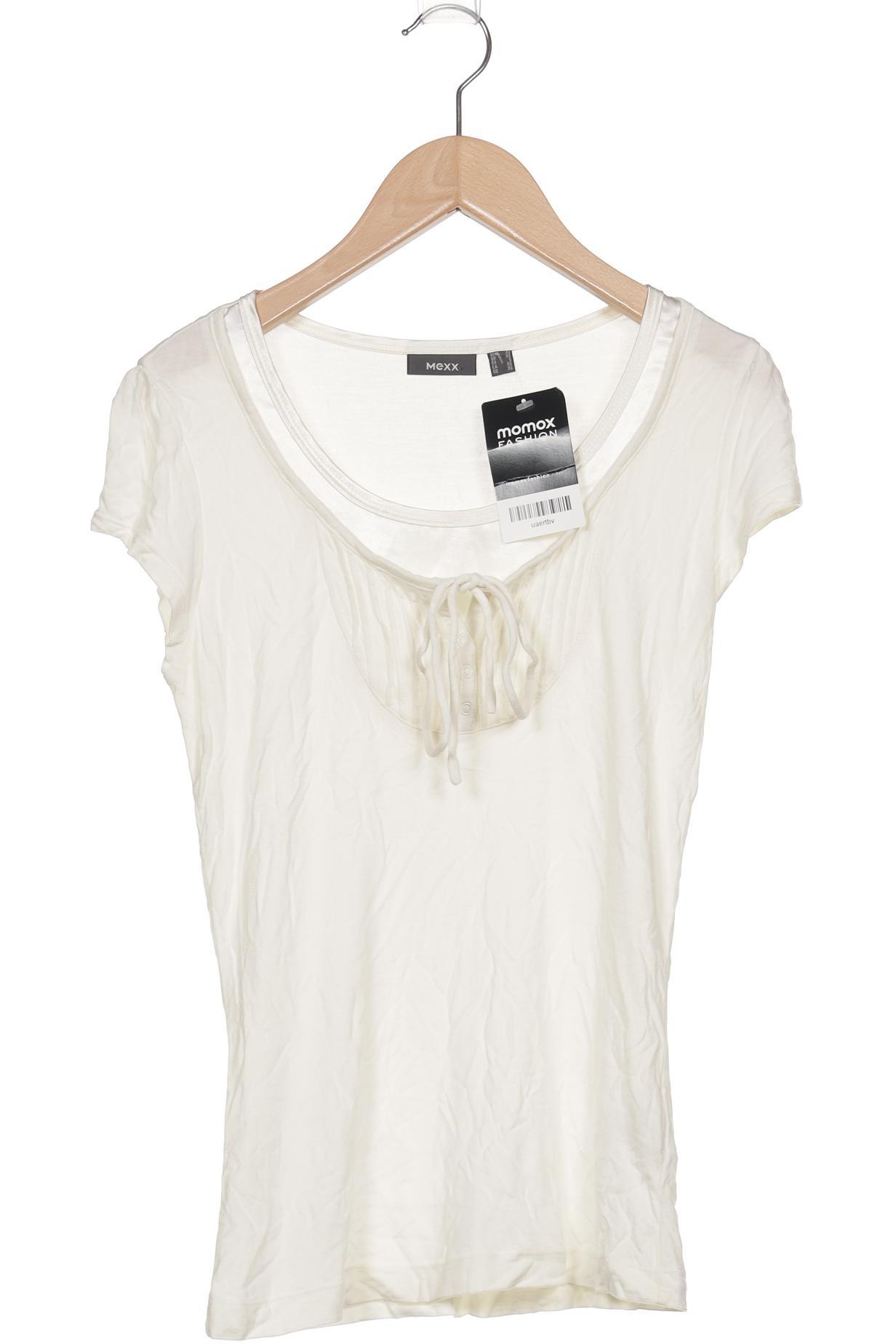 

Mexx Damen T-Shirt, cremeweiß, Gr. 34