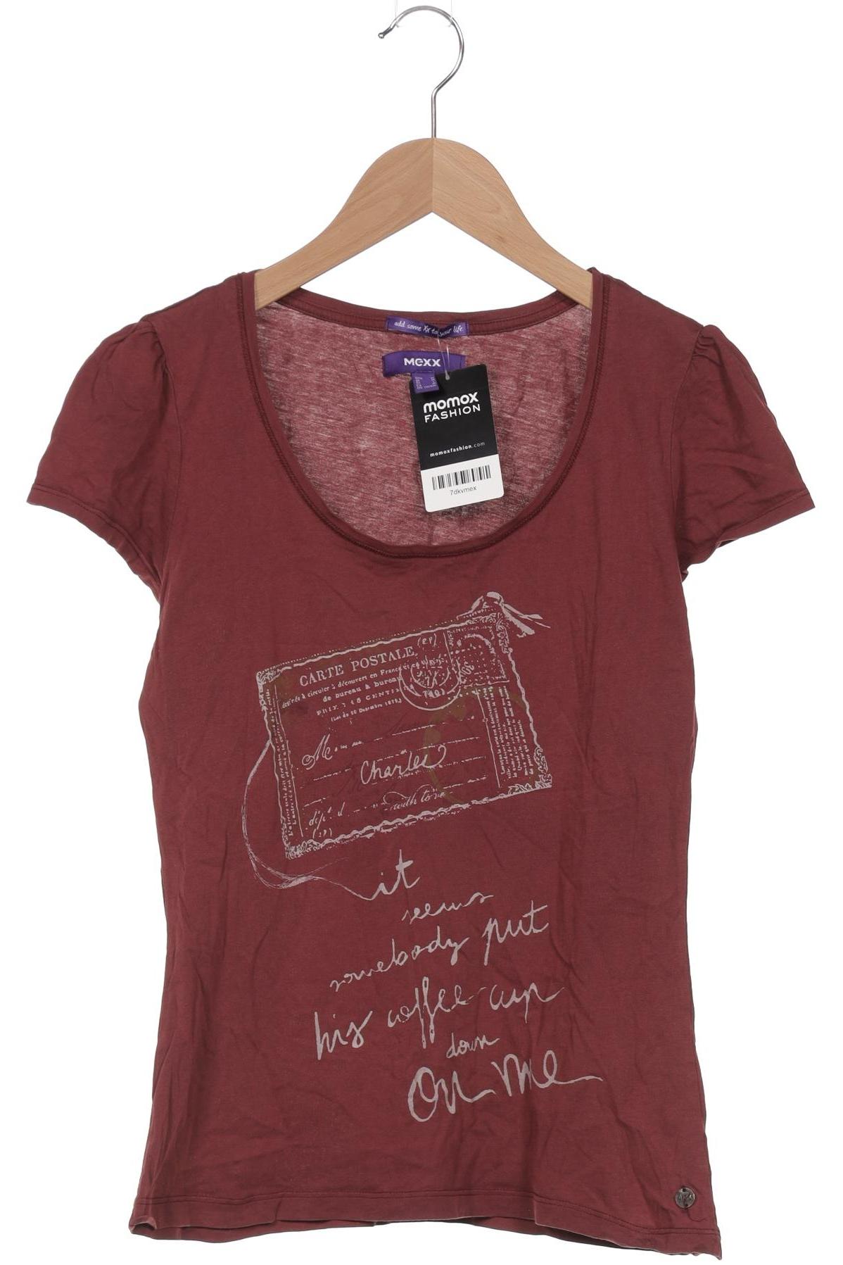 

Mexx Damen T-Shirt, bordeaux, Gr. 38