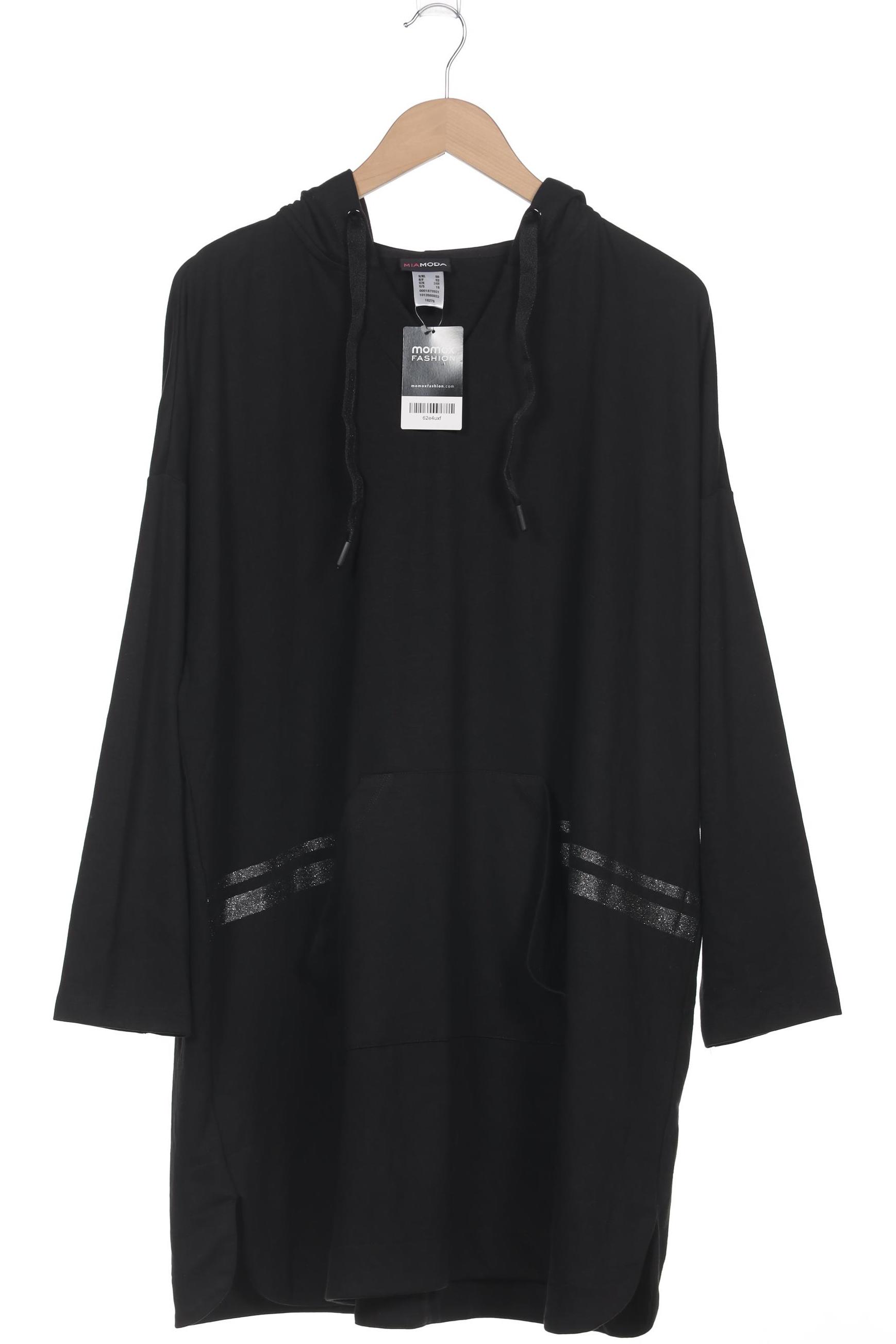 

Miamoda Damen Kapuzenpullover, schwarz, Gr. 50
