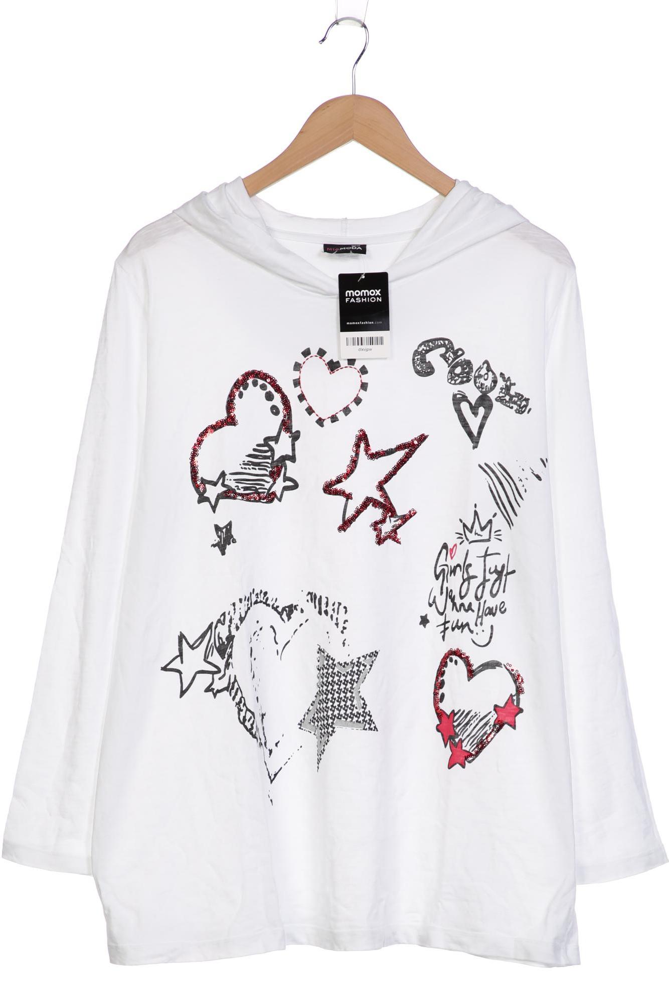 

Miamoda Damen Kapuzenpullover, weiß, Gr. 48