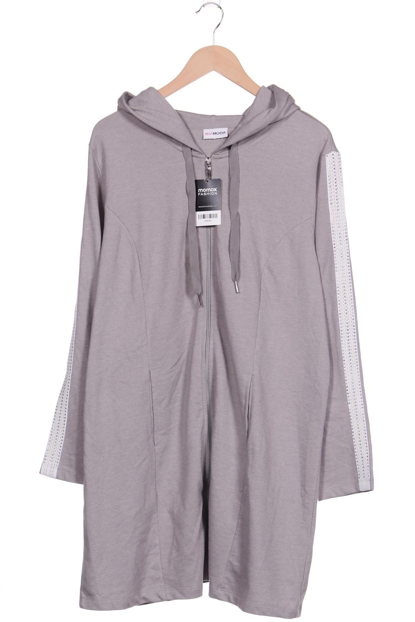 

Miamoda Damen Kapuzenpullover, grau, Gr. 48