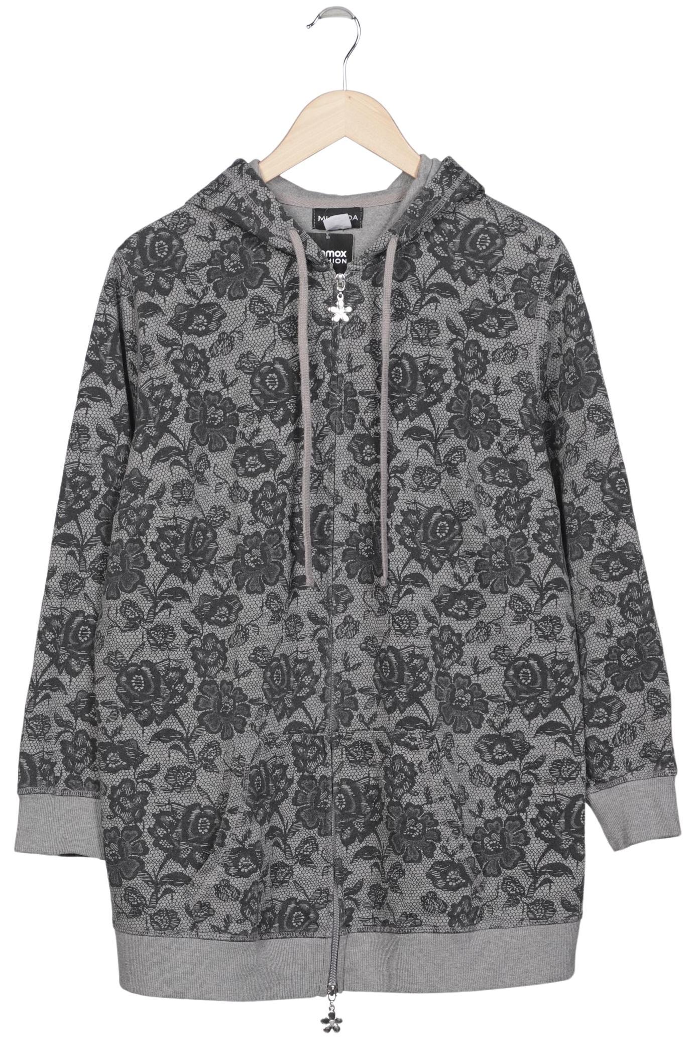 

Miamoda Damen Kapuzenpullover, grau, Gr. 48