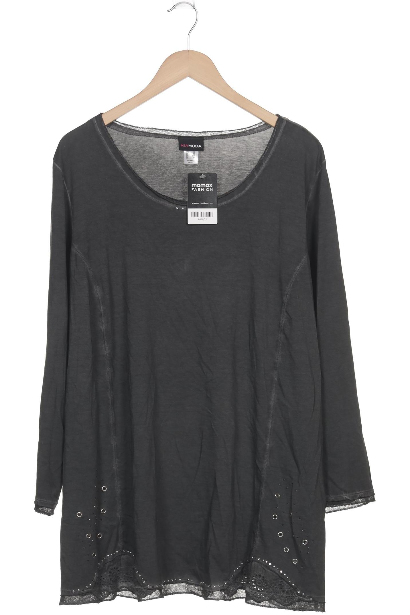 

Miamoda Damen Langarmshirt, grau, Gr. 48