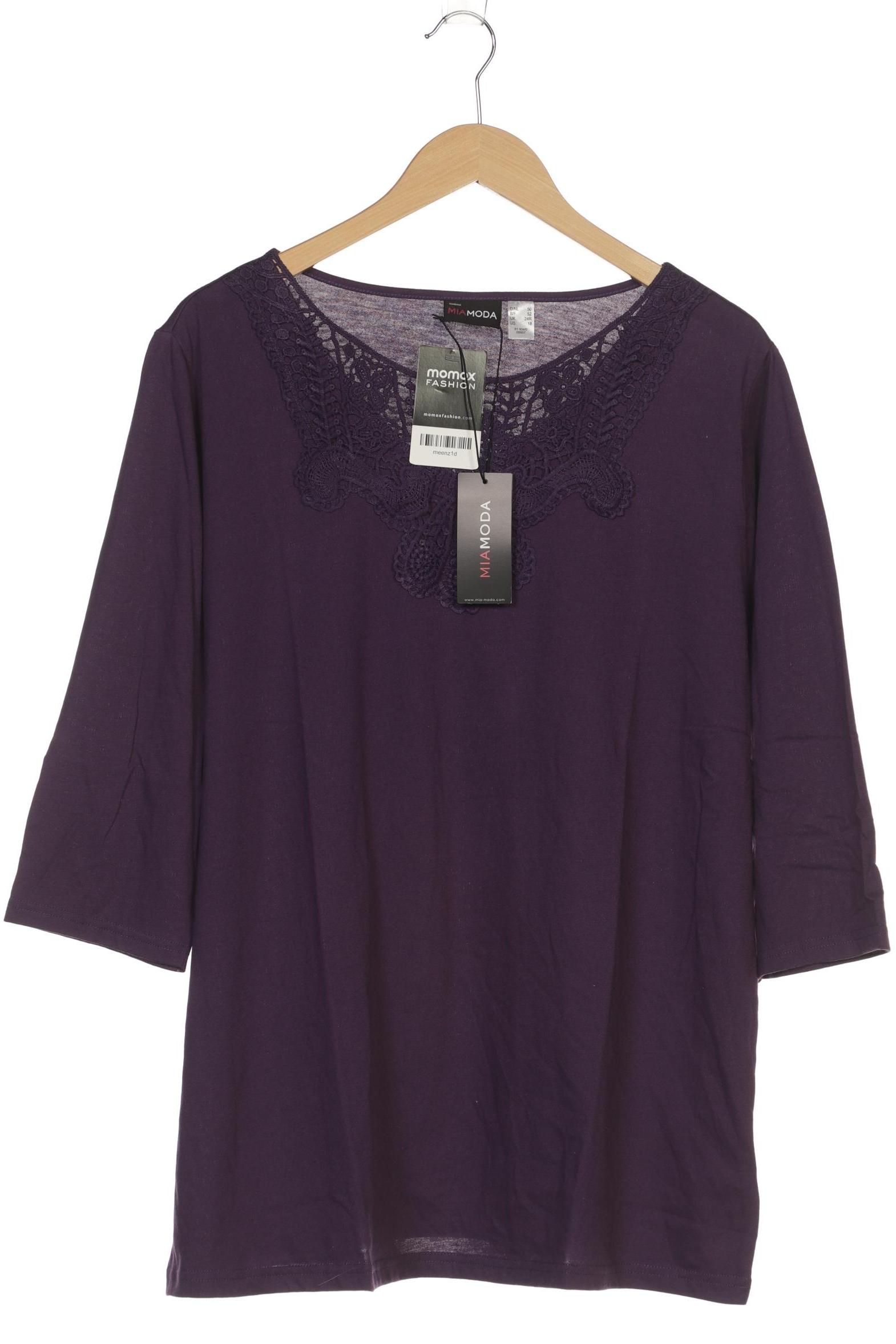 

Miamoda Damen Langarmshirt, flieder, Gr. 50
