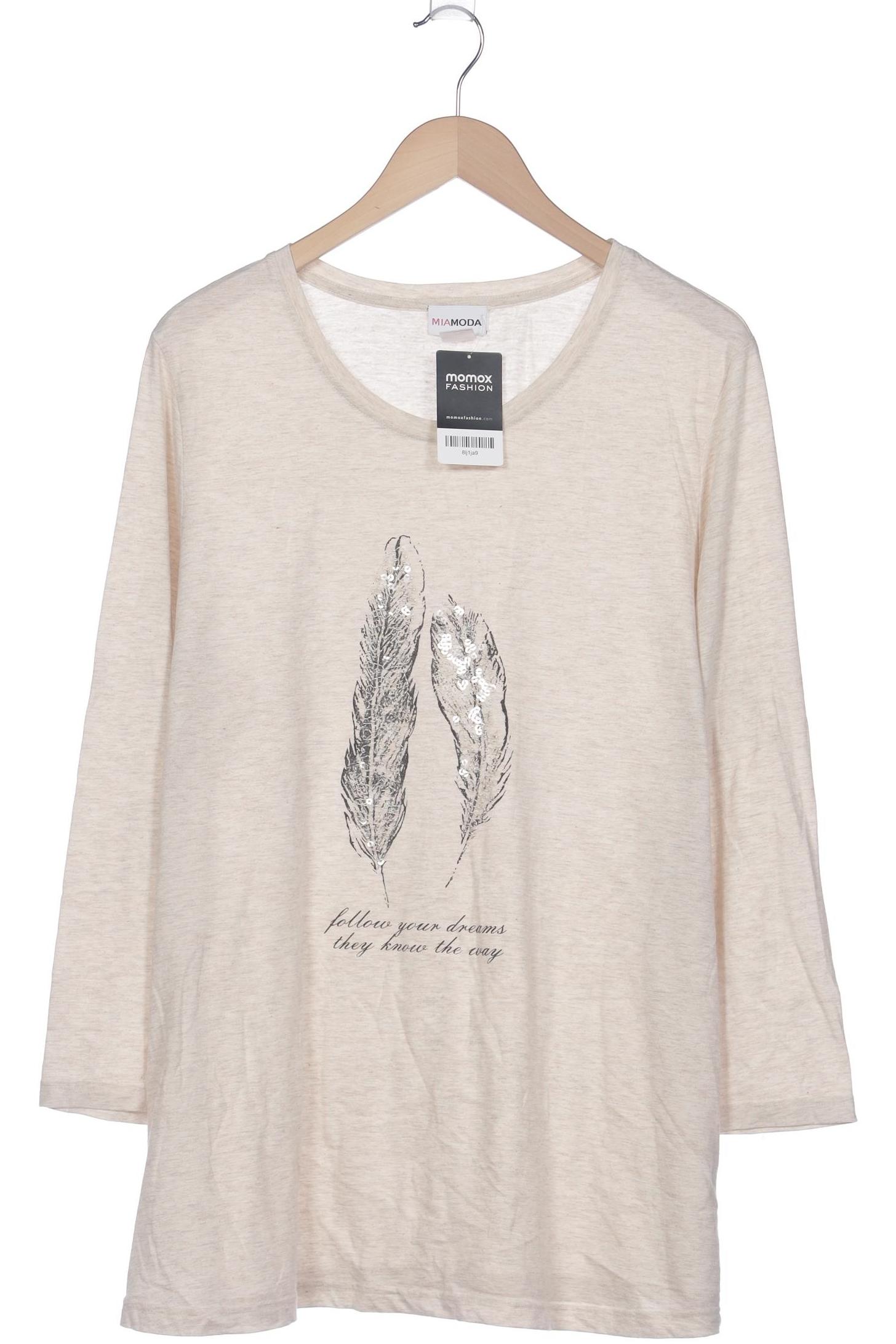 

Miamoda Damen Langarmshirt, beige, Gr. 50
