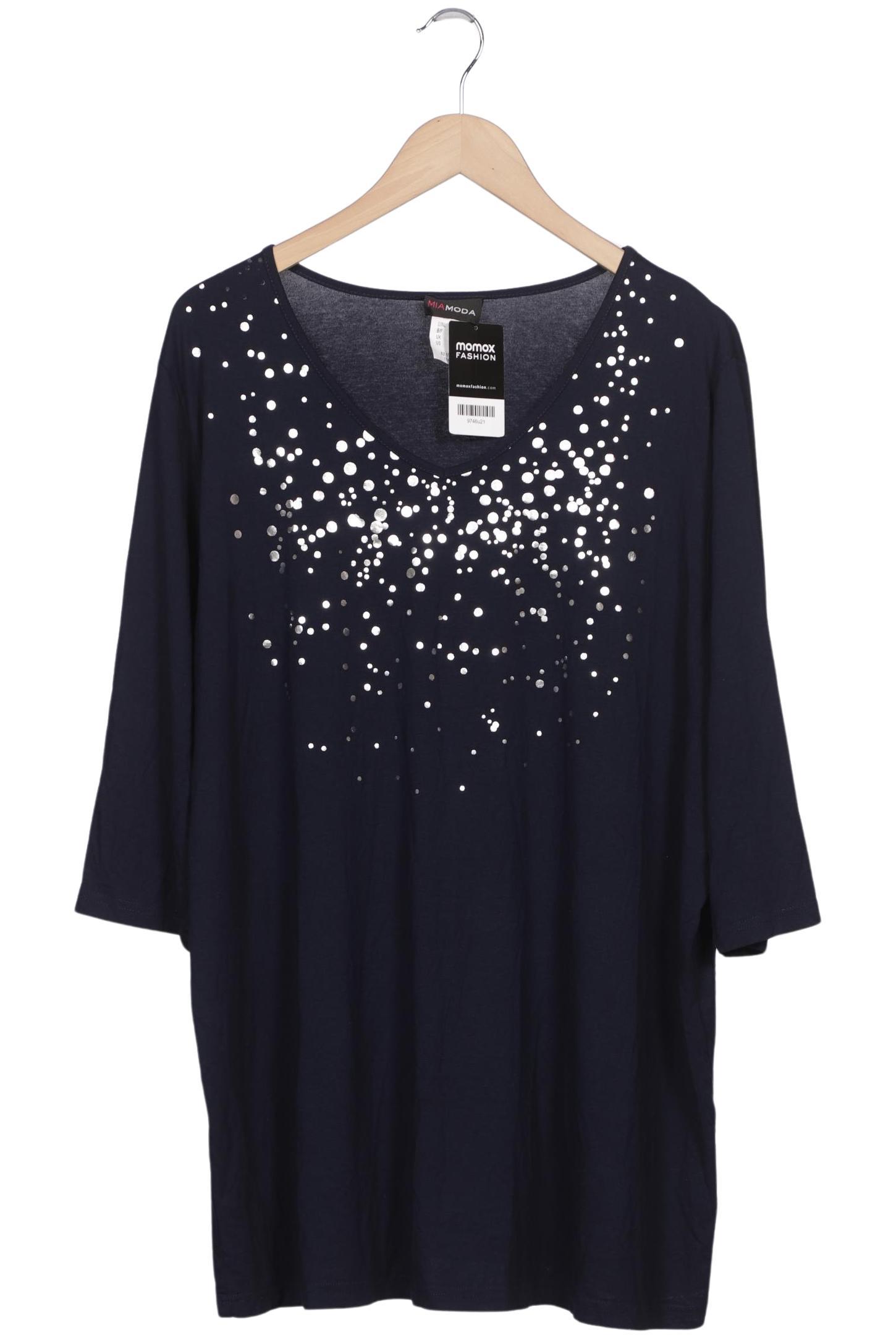 

Miamoda Damen Langarmshirt, marineblau, Gr. 52