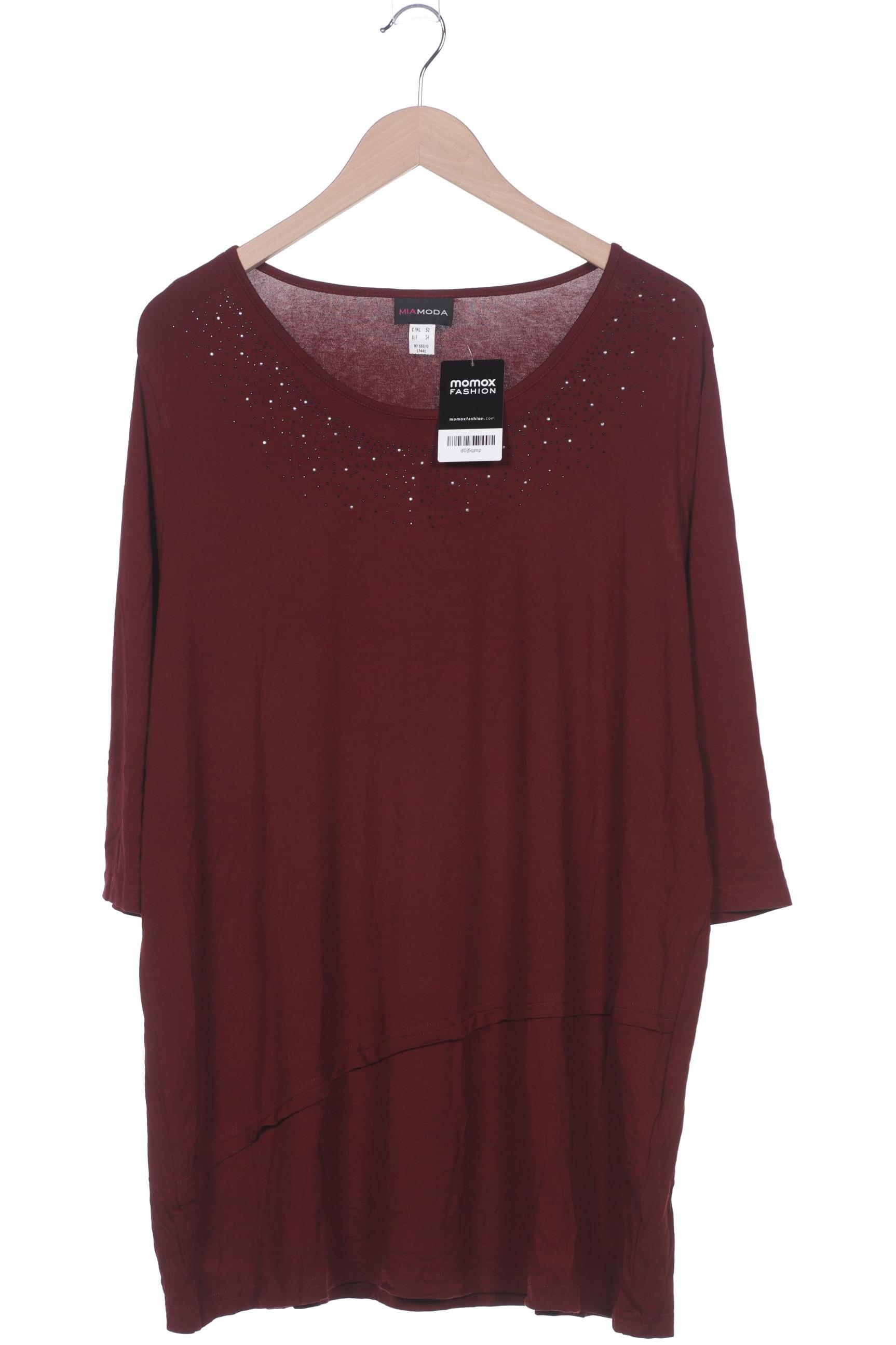 

Miamoda Damen Langarmshirt, bordeaux, Gr. 52
