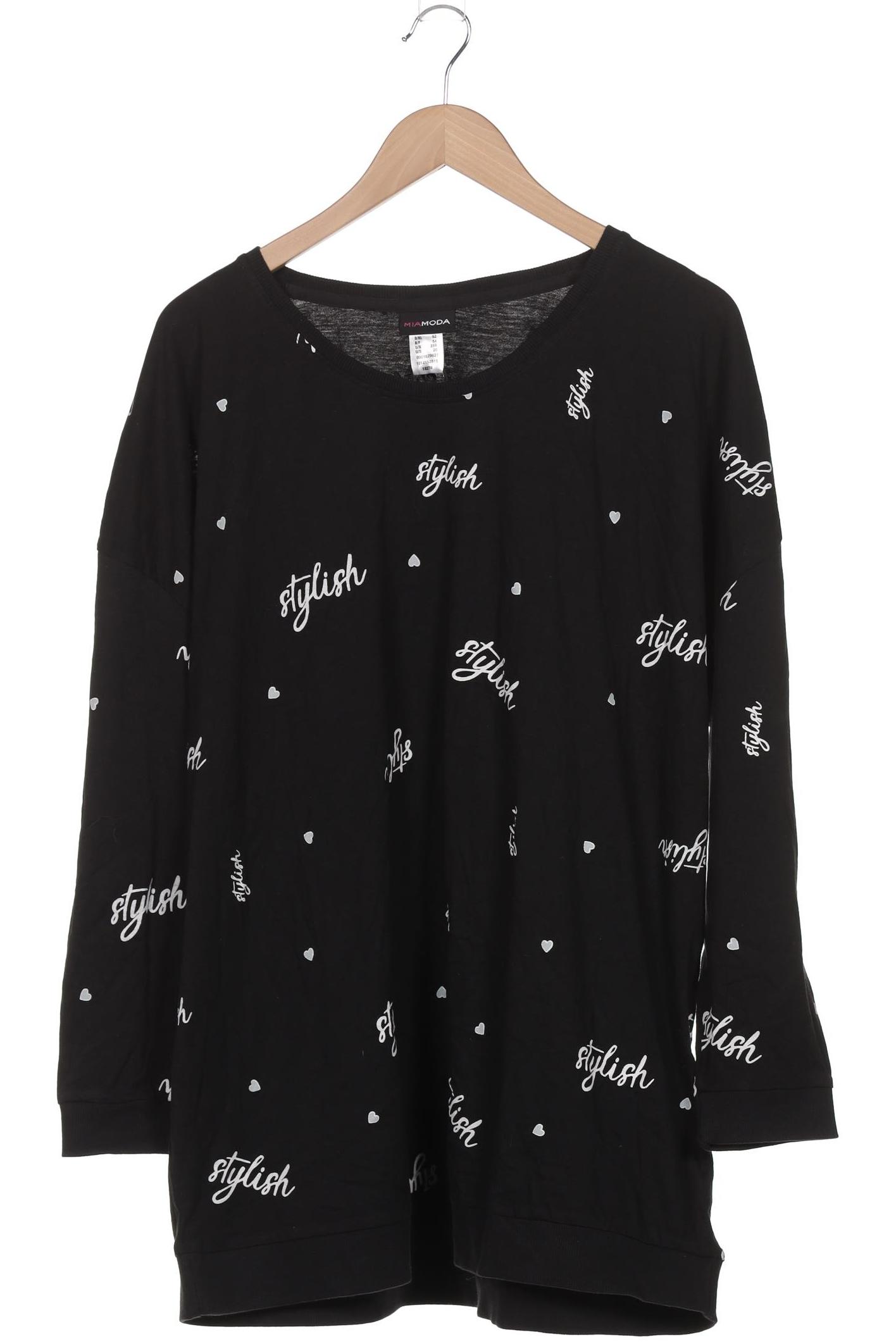 

Miamoda Damen Langarmshirt, schwarz, Gr. 52
