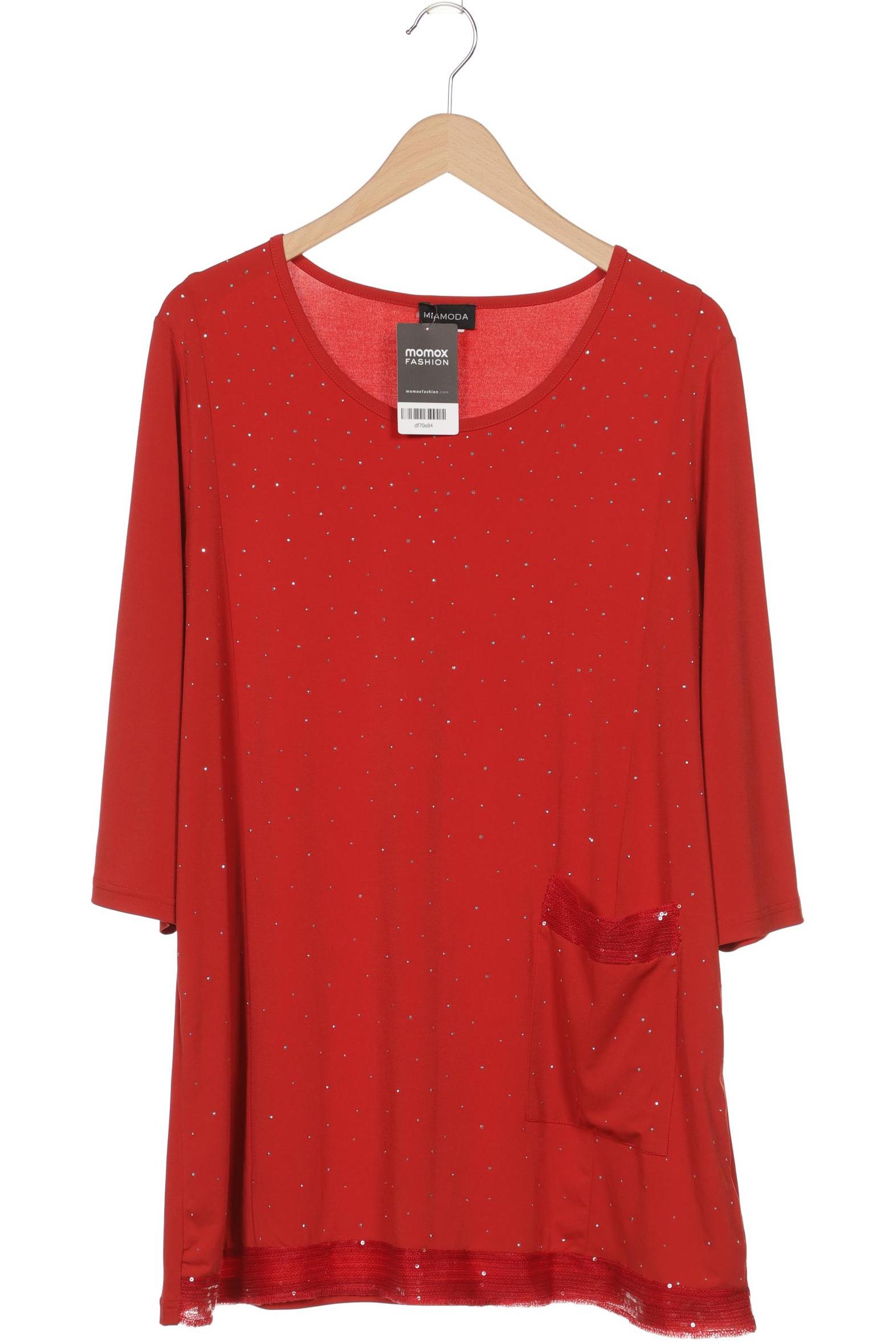 

Miamoda Damen Langarmshirt, rot, Gr. 50