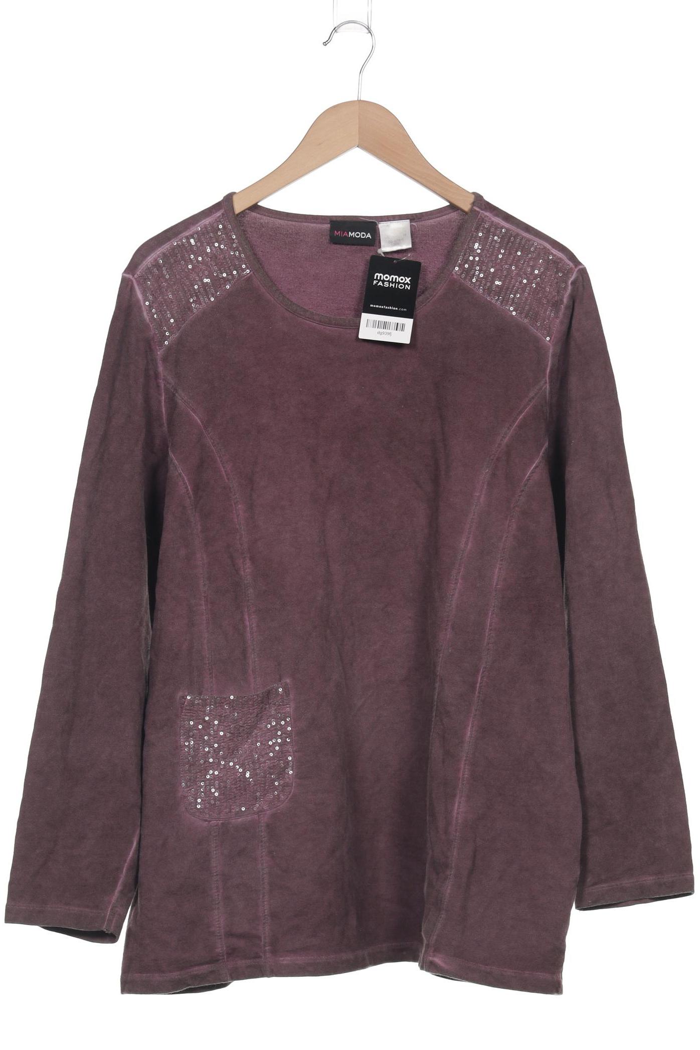 

Miamoda Damen Langarmshirt, bordeaux, Gr. 48
