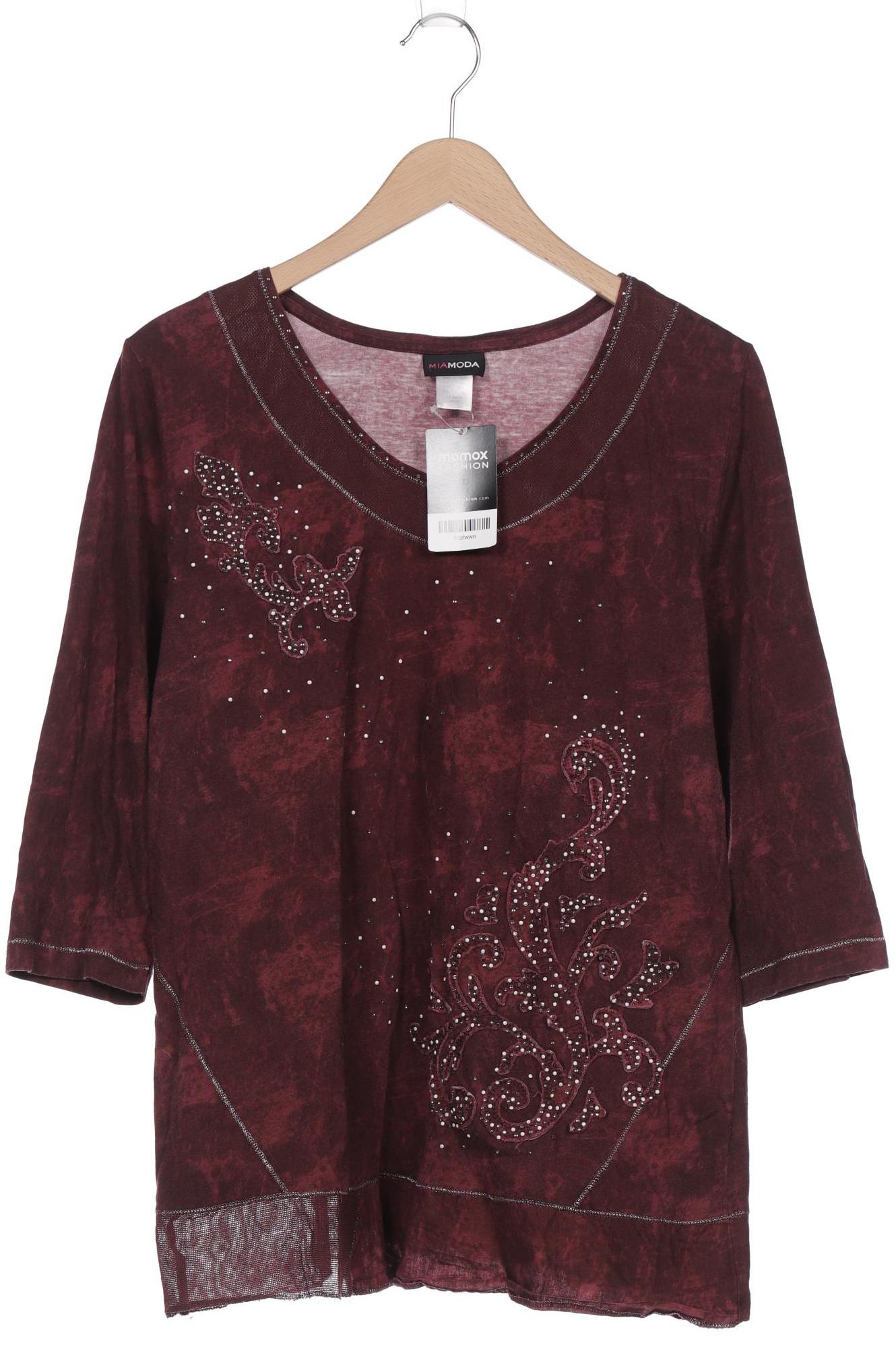 

Miamoda Damen Langarmshirt, bordeaux, Gr. 46