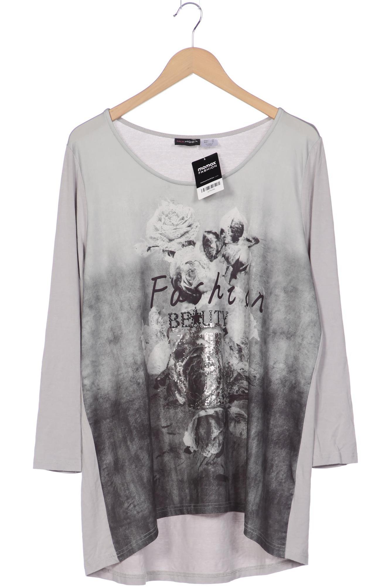 

Miamoda Damen Langarmshirt, grau, Gr. 48