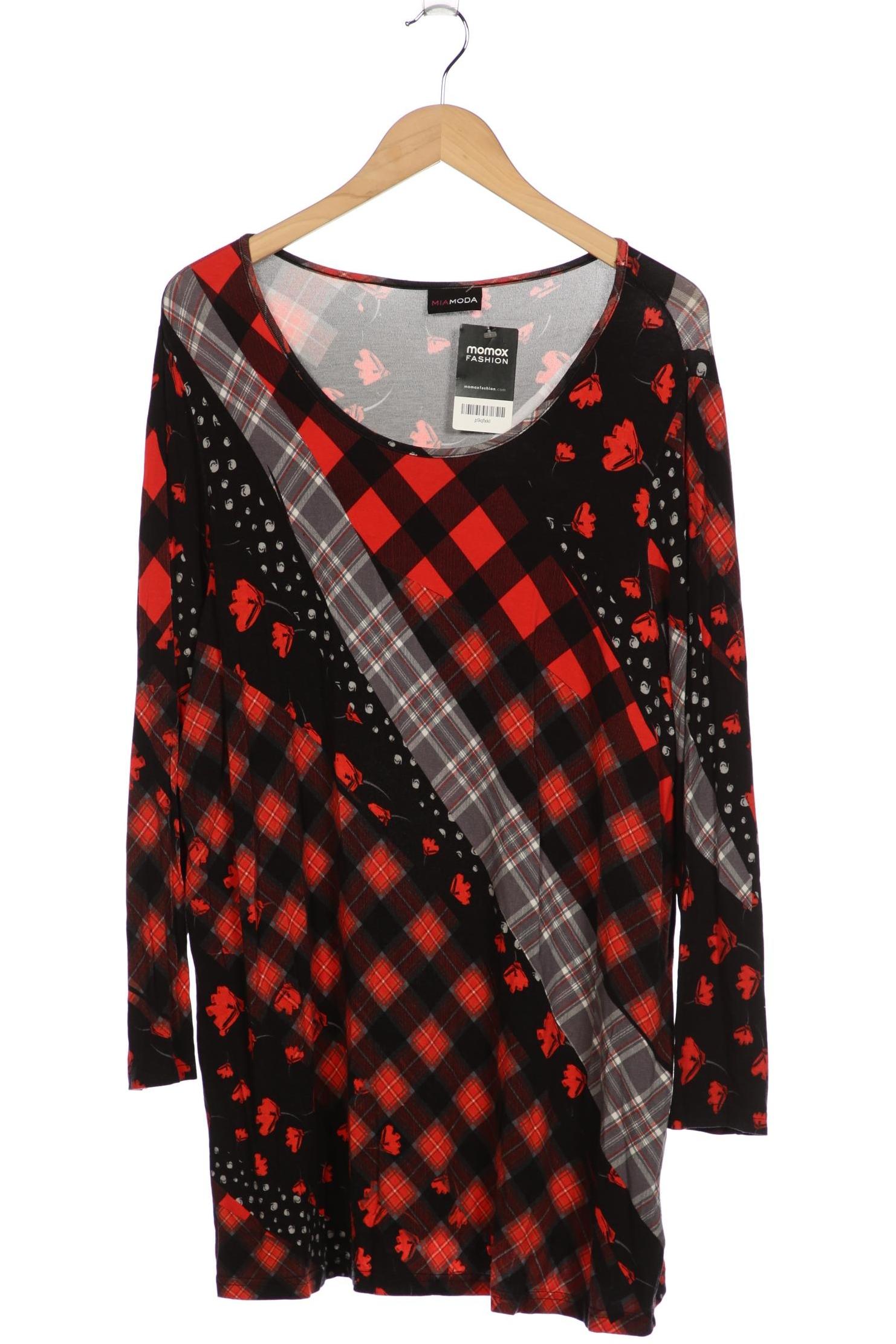 

Miamoda Damen Langarmshirt, rot, Gr. 48