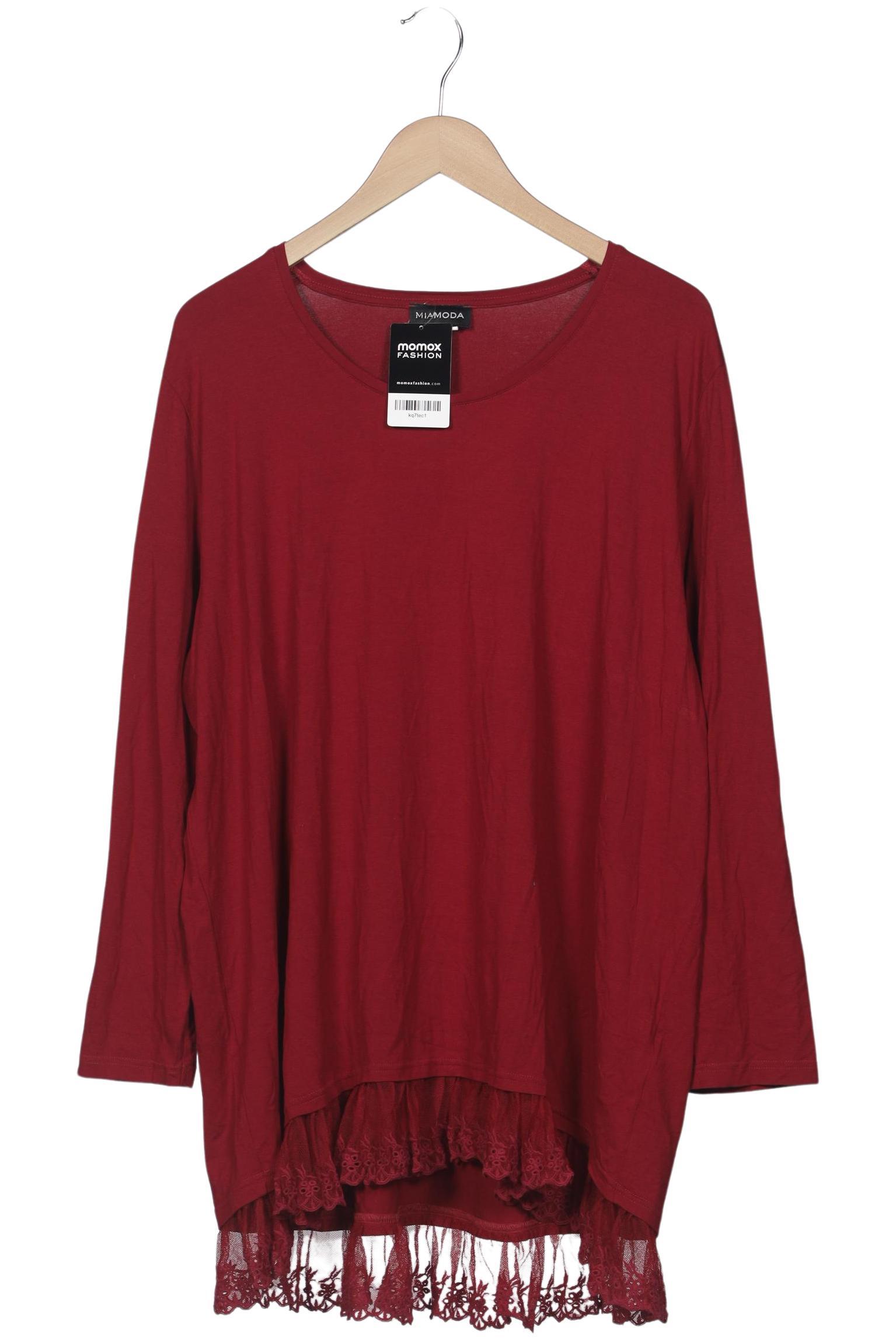 

Miamoda Damen Langarmshirt, rot, Gr. 52