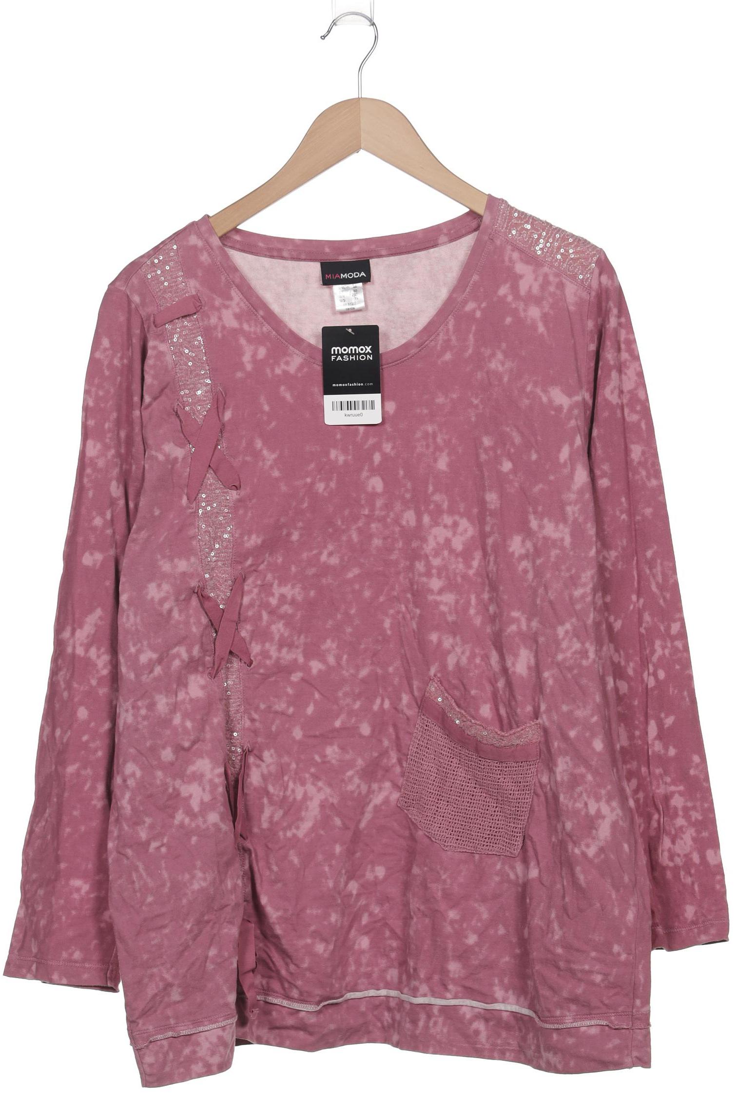 

Miamoda Damen Langarmshirt, pink, Gr. 48