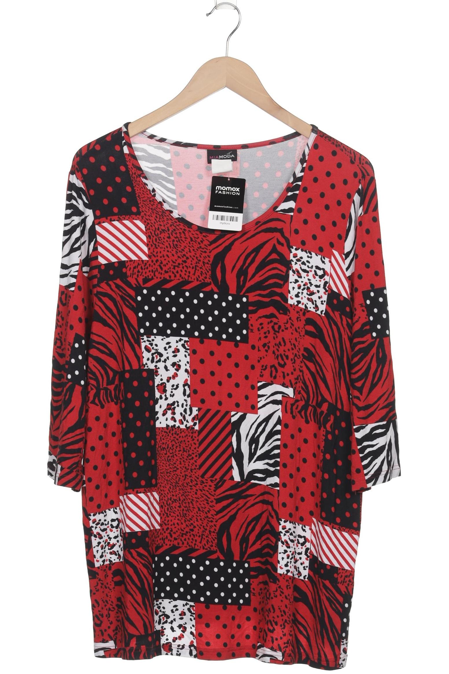 

Miamoda Damen Langarmshirt, rot, Gr. 48