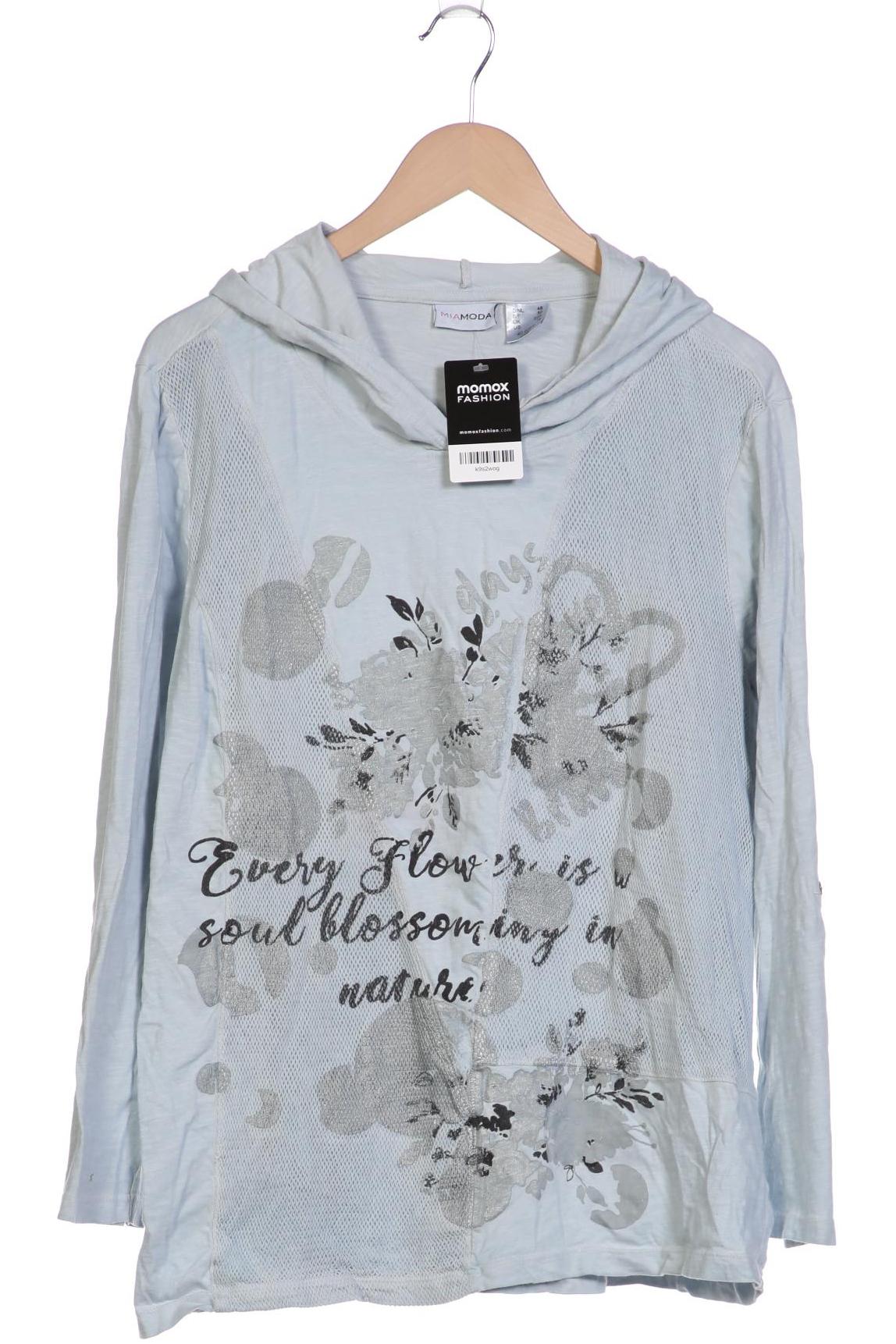 

Miamoda Damen Langarmshirt, hellblau, Gr. 48