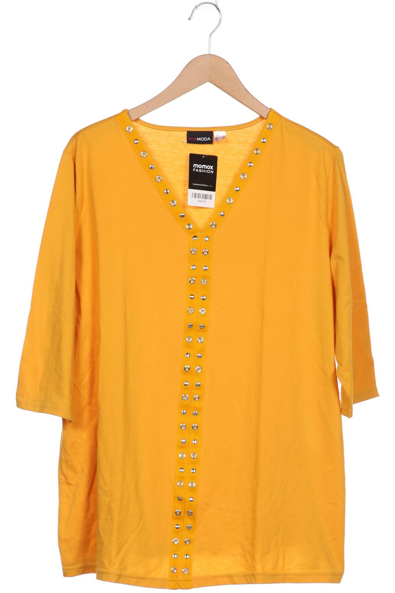

Miamoda Damen Langarmshirt, gelb, Gr. 52