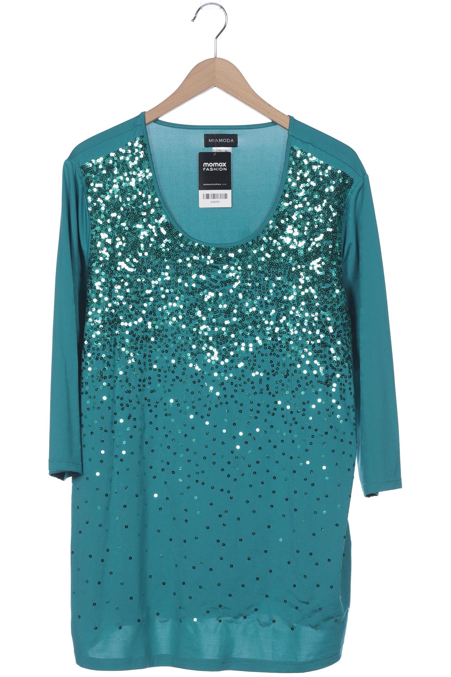 

Miamoda Damen Langarmshirt, türkis, Gr. 46