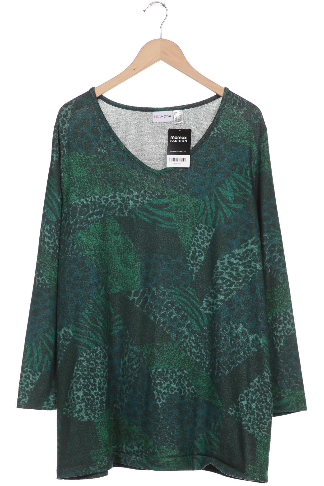 

Miamoda Damen Langarmshirt, grün, Gr. 52