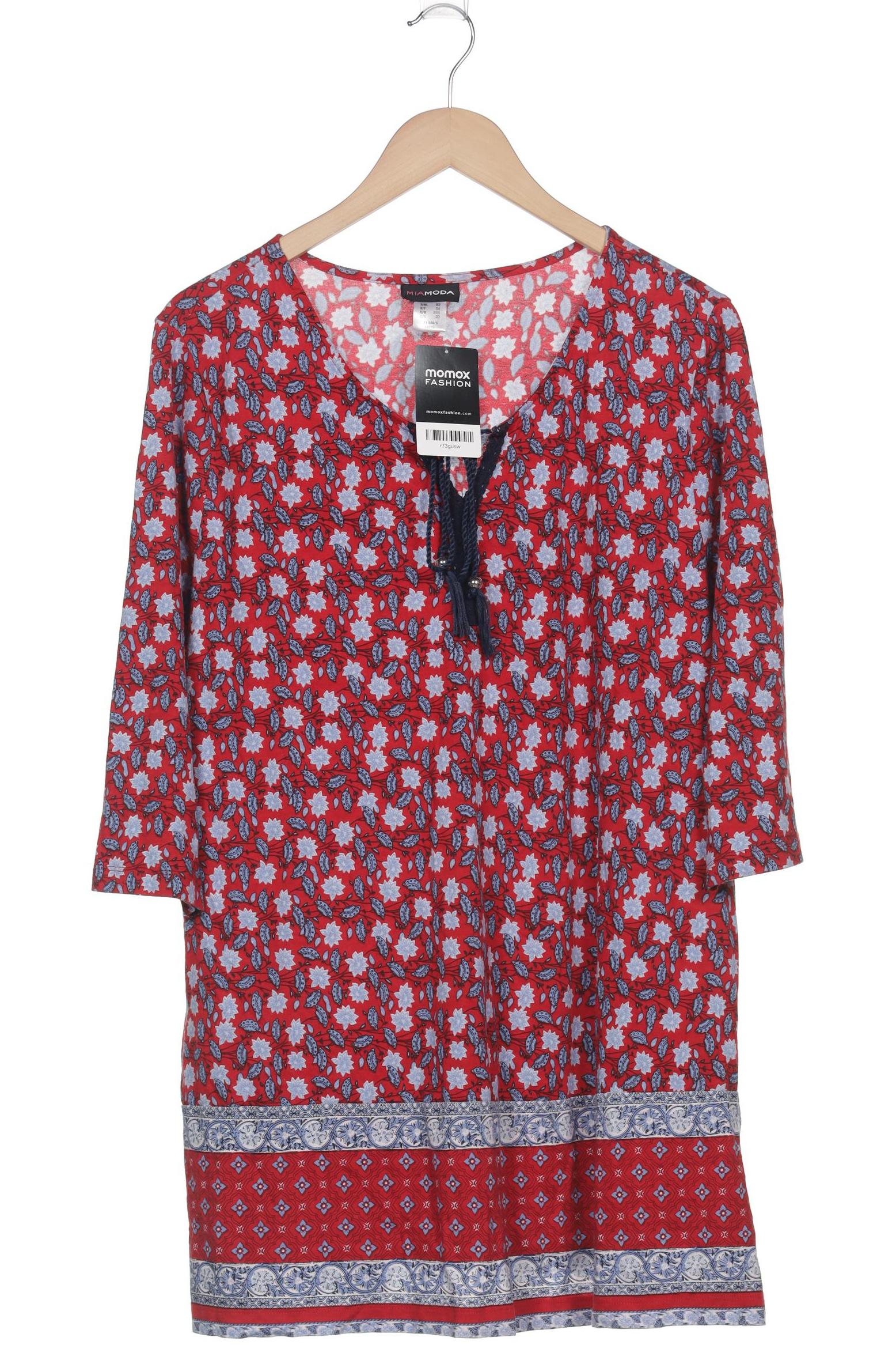 

Miamoda Damen Langarmshirt, rot, Gr. 52