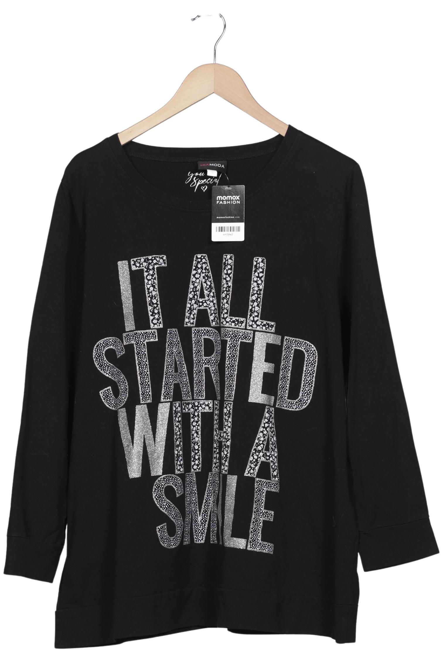 

Miamoda Damen Langarmshirt, schwarz, Gr. 52