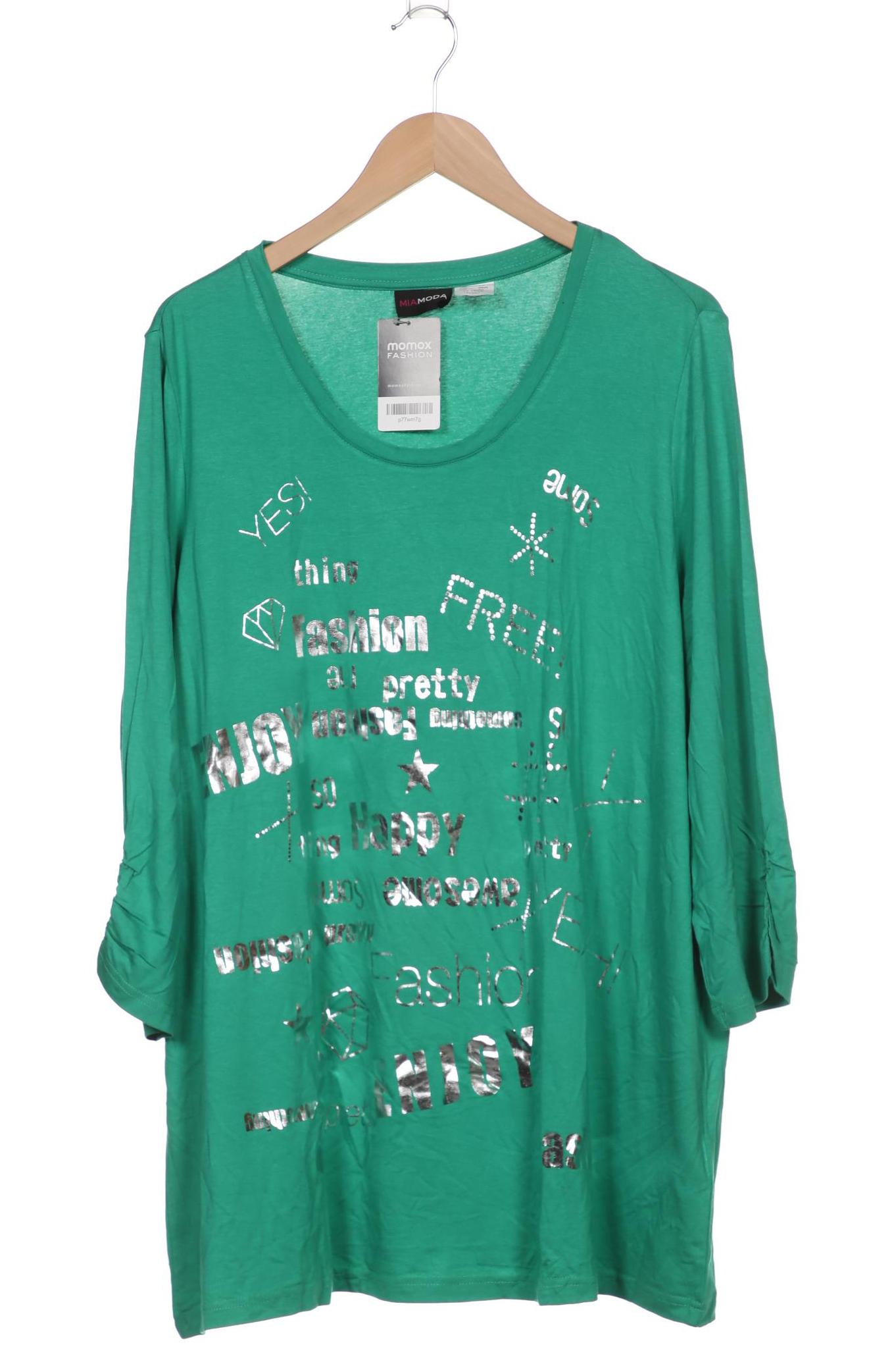 

Miamoda Damen Langarmshirt, grün, Gr. 52