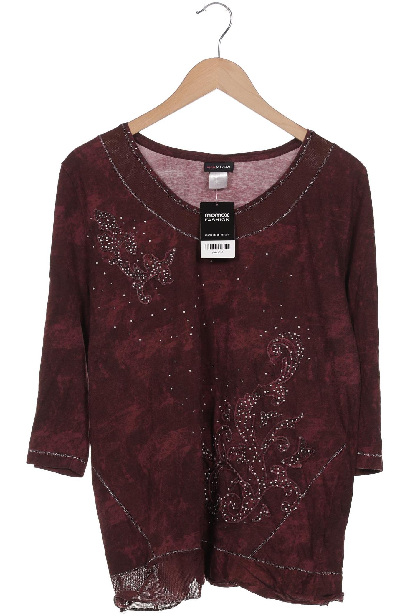 

Miamoda Damen Langarmshirt, bordeaux, Gr. 46