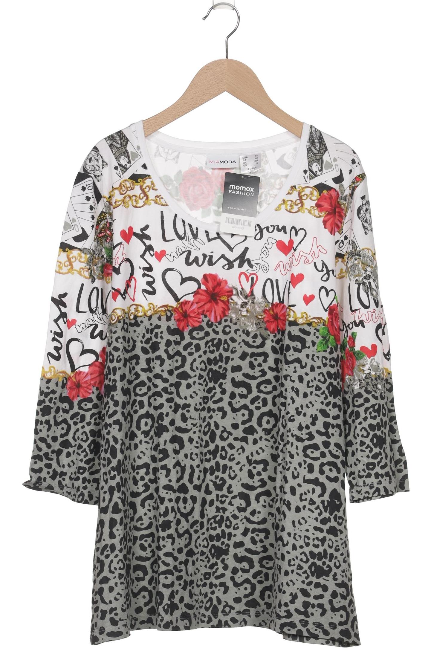 

Miamoda Damen Langarmshirt, grau, Gr. 44