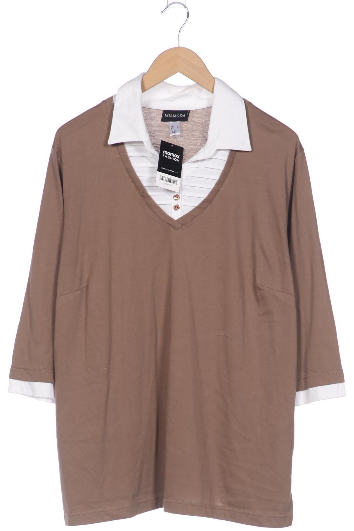 

Miamoda Damen Langarmshirt, beige, Gr. 50