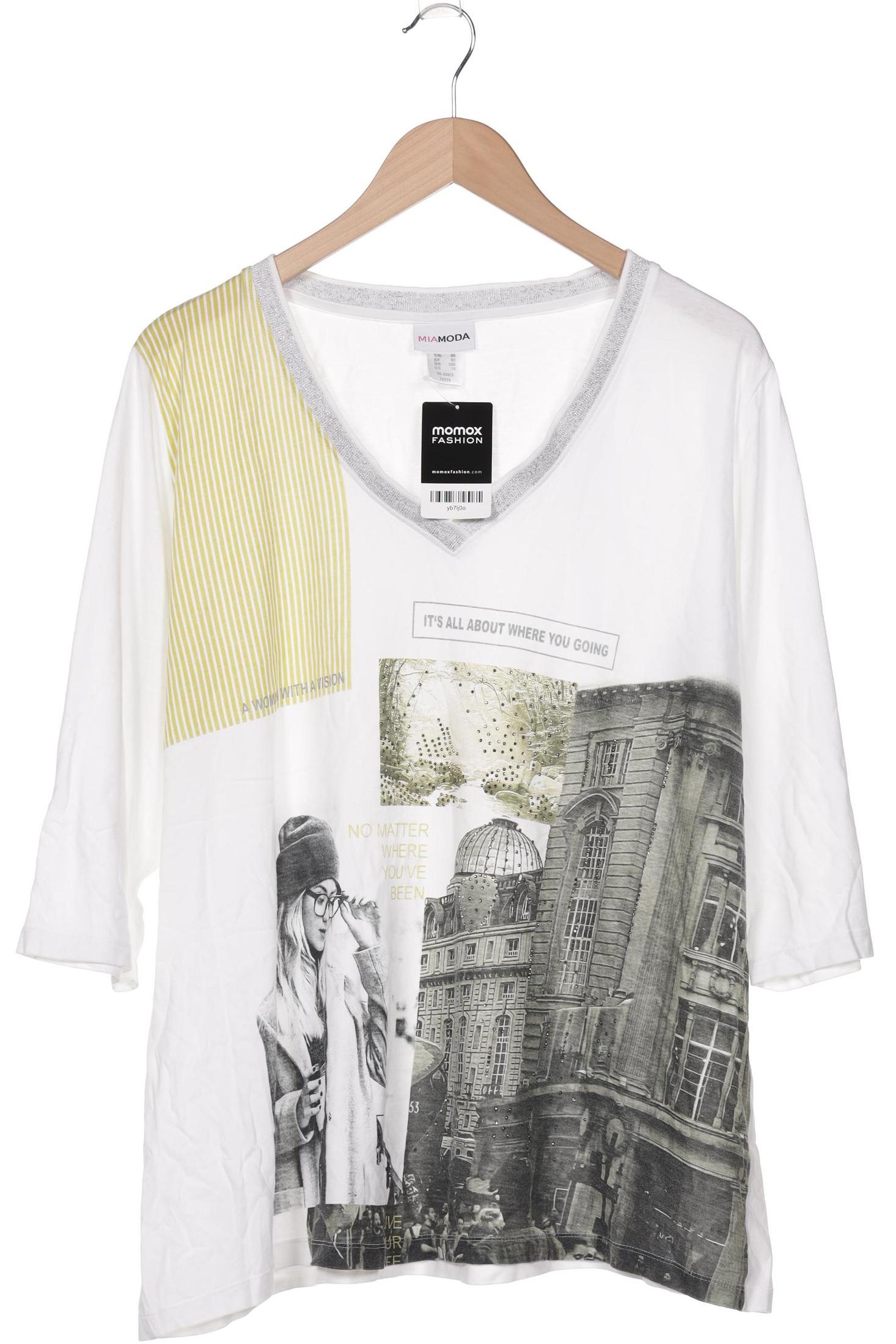 

Miamoda Damen Langarmshirt, weiß, Gr. 50