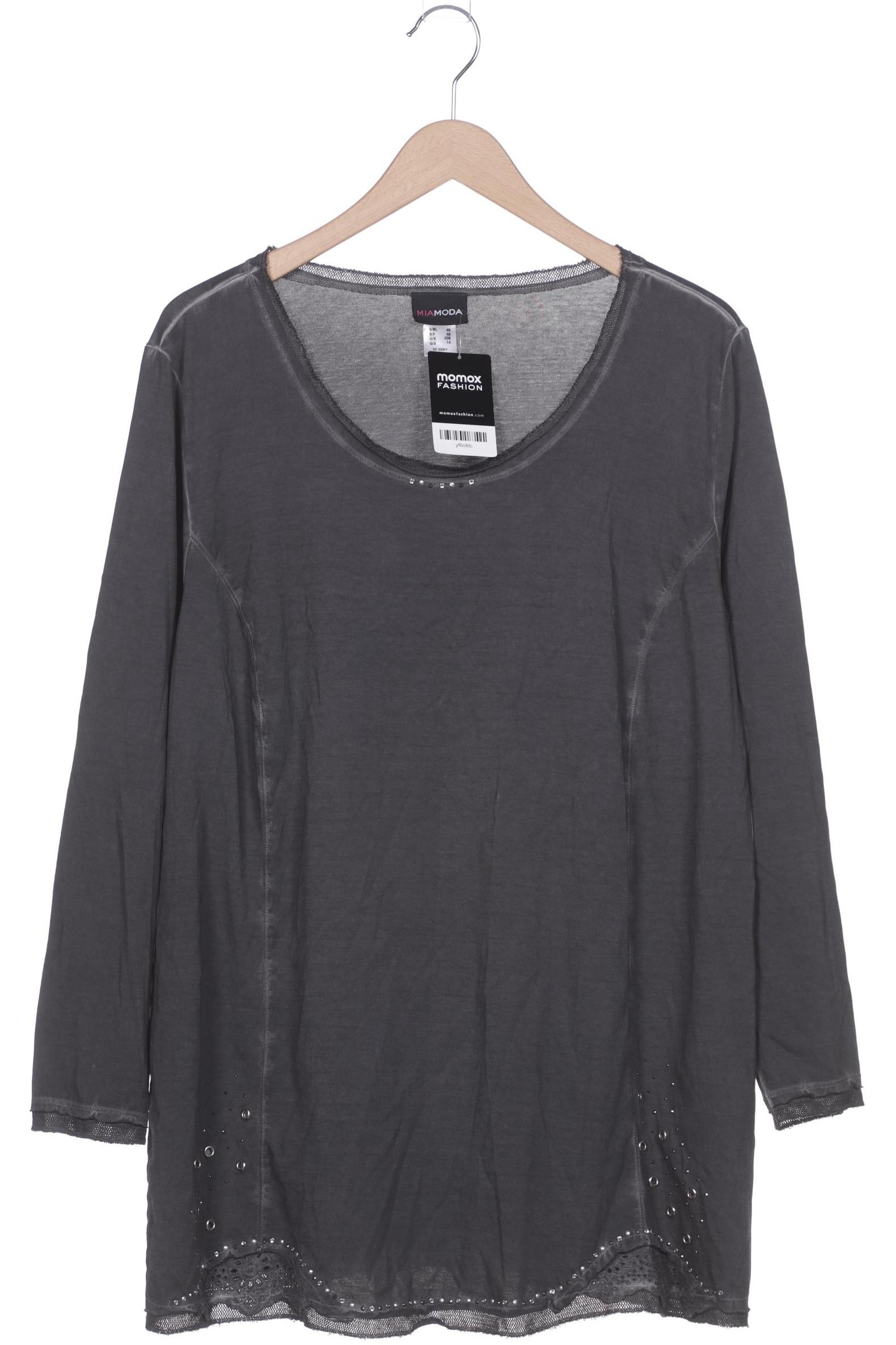 

Miamoda Damen Langarmshirt, grau, Gr. 46