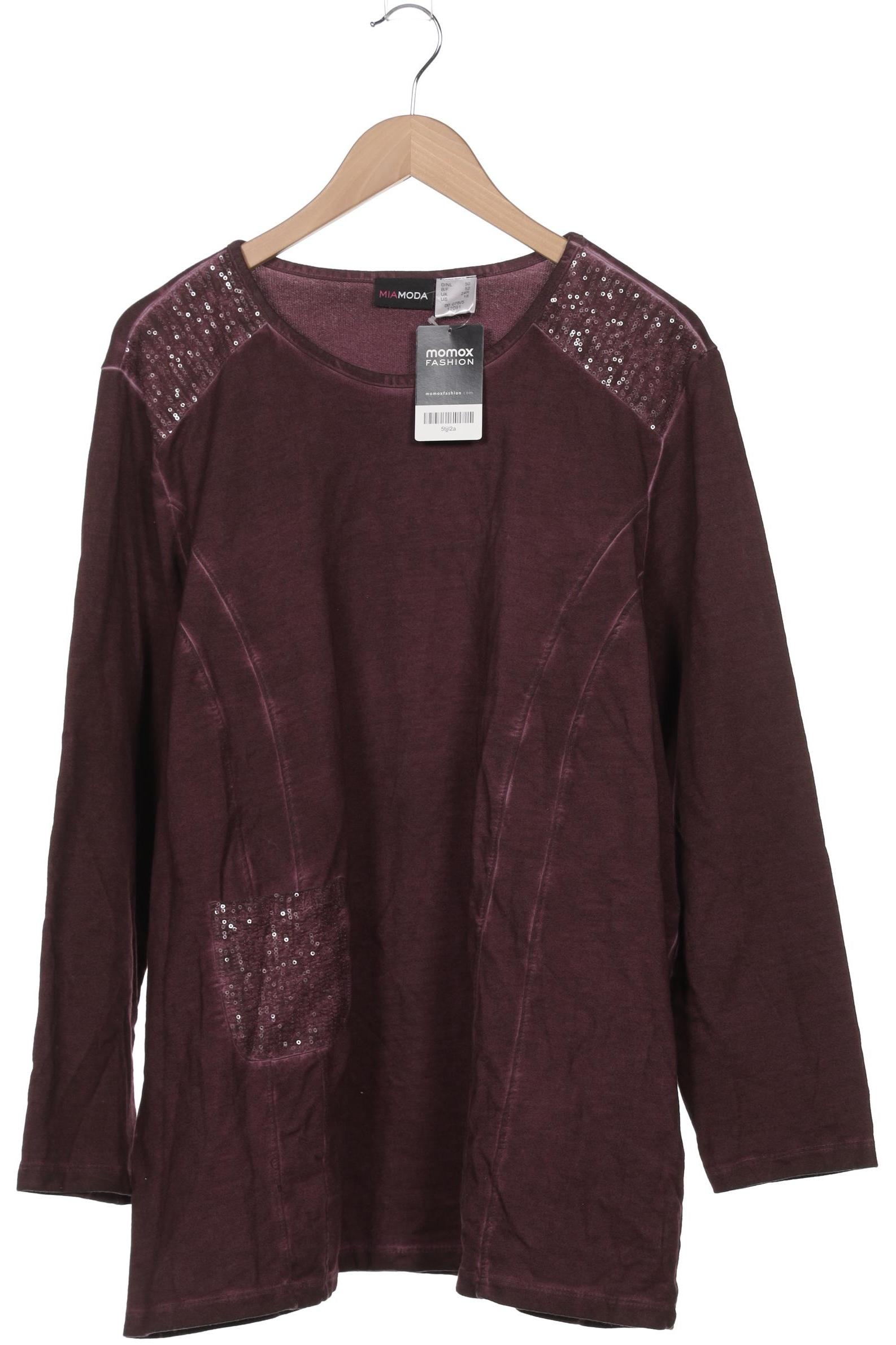 

Miamoda Damen Langarmshirt, bordeaux, Gr. 50