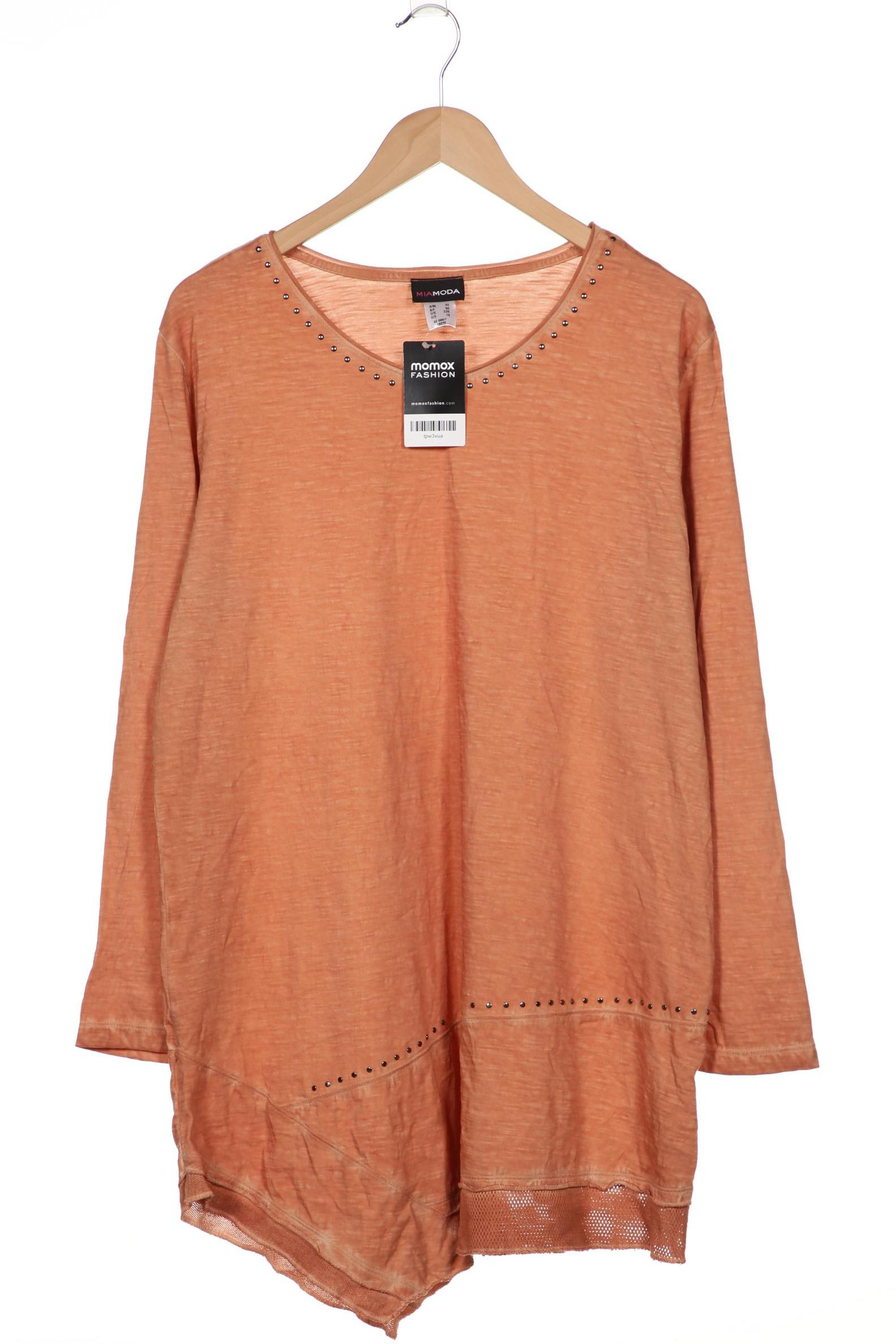 

Miamoda Damen Langarmshirt, orange, Gr. 48