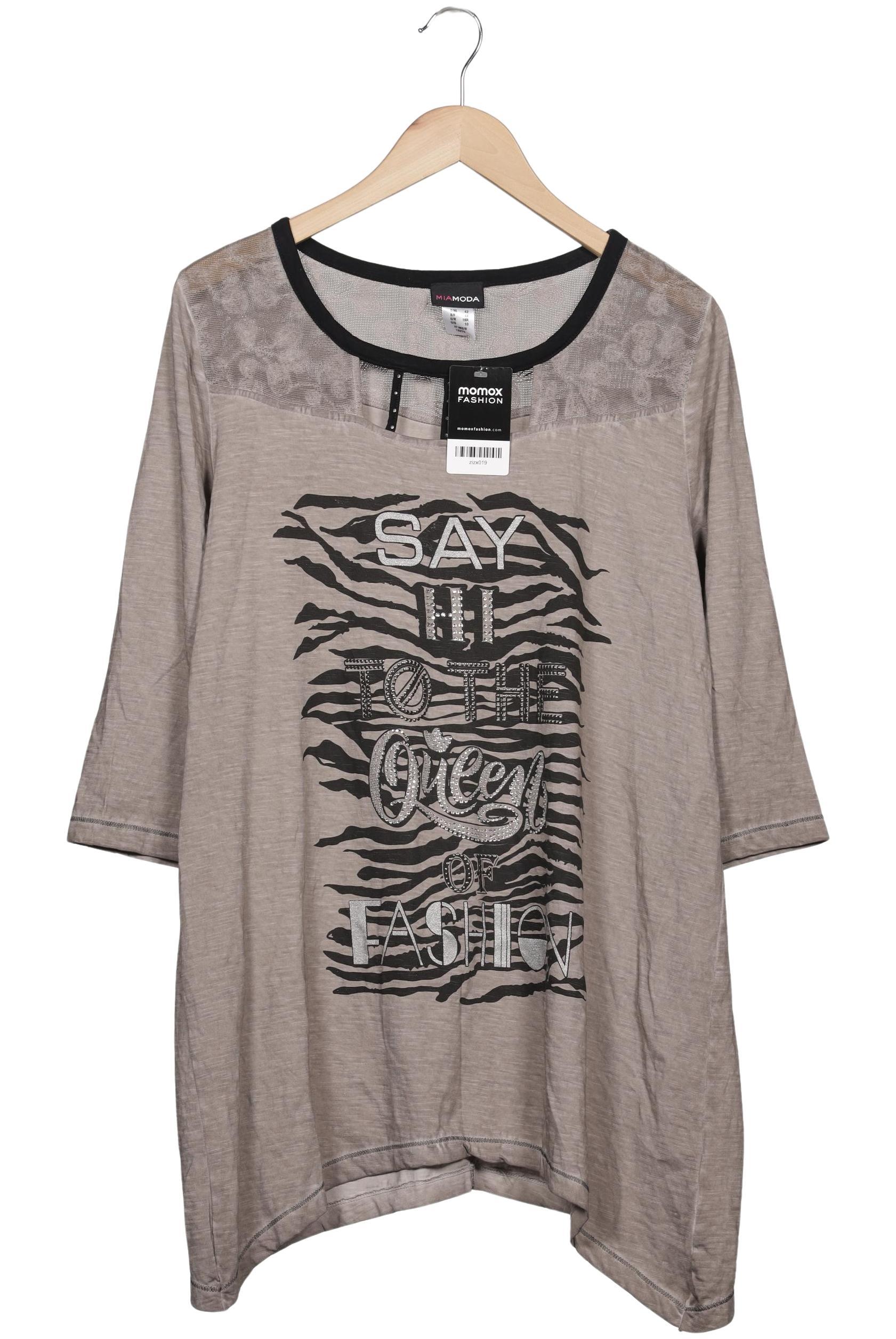 

Miamoda Damen Langarmshirt, braun, Gr. 42