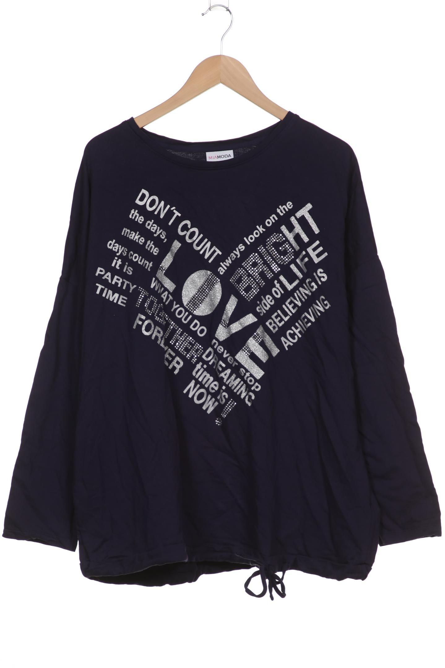 

Miamoda Damen Langarmshirt, marineblau, Gr. 52